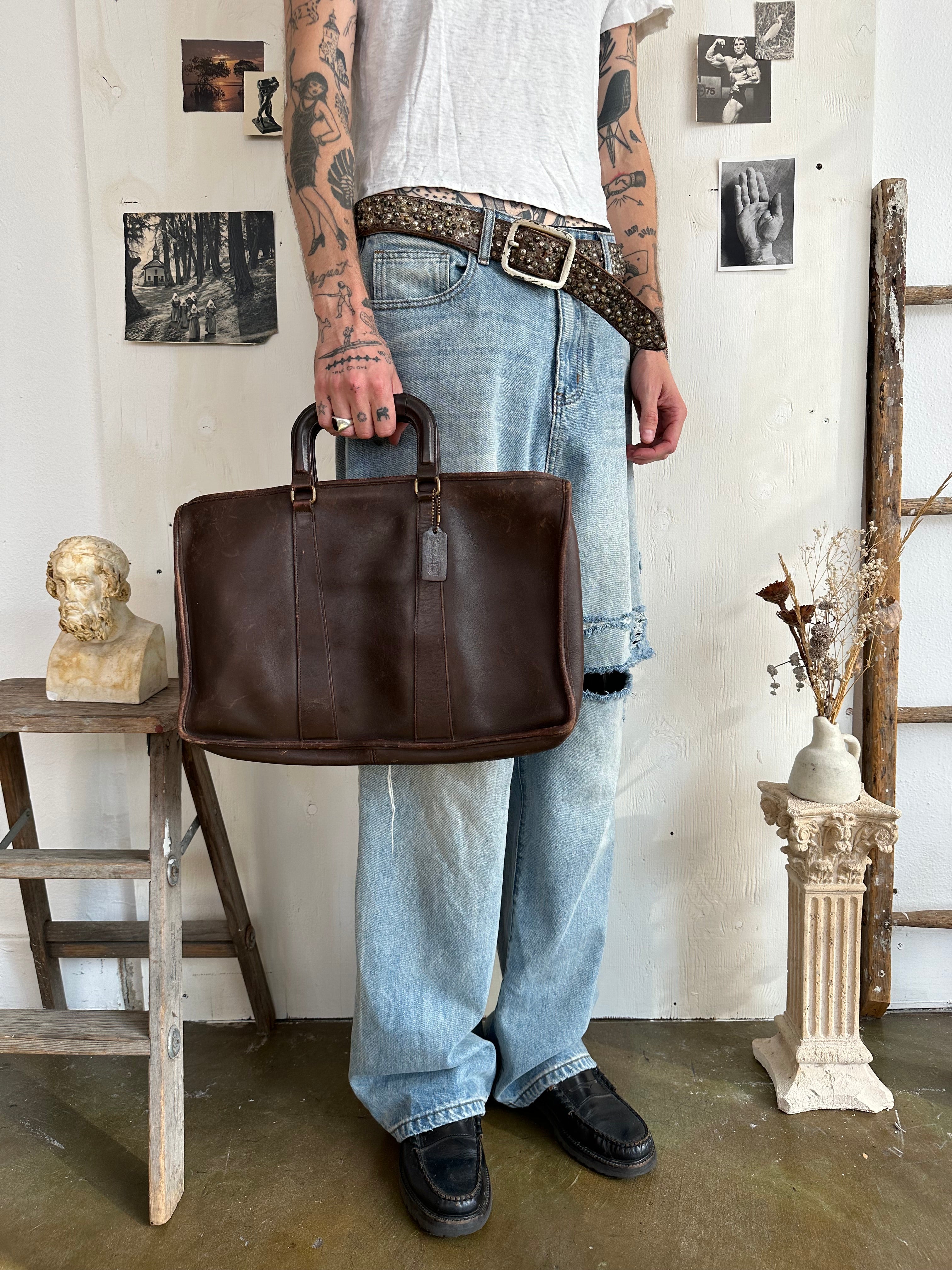 Brown Coach Leather Satchel