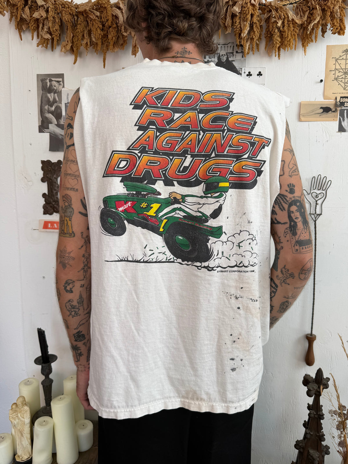 1990s Thrashed Kids Race Against Drugs Muscle Tee