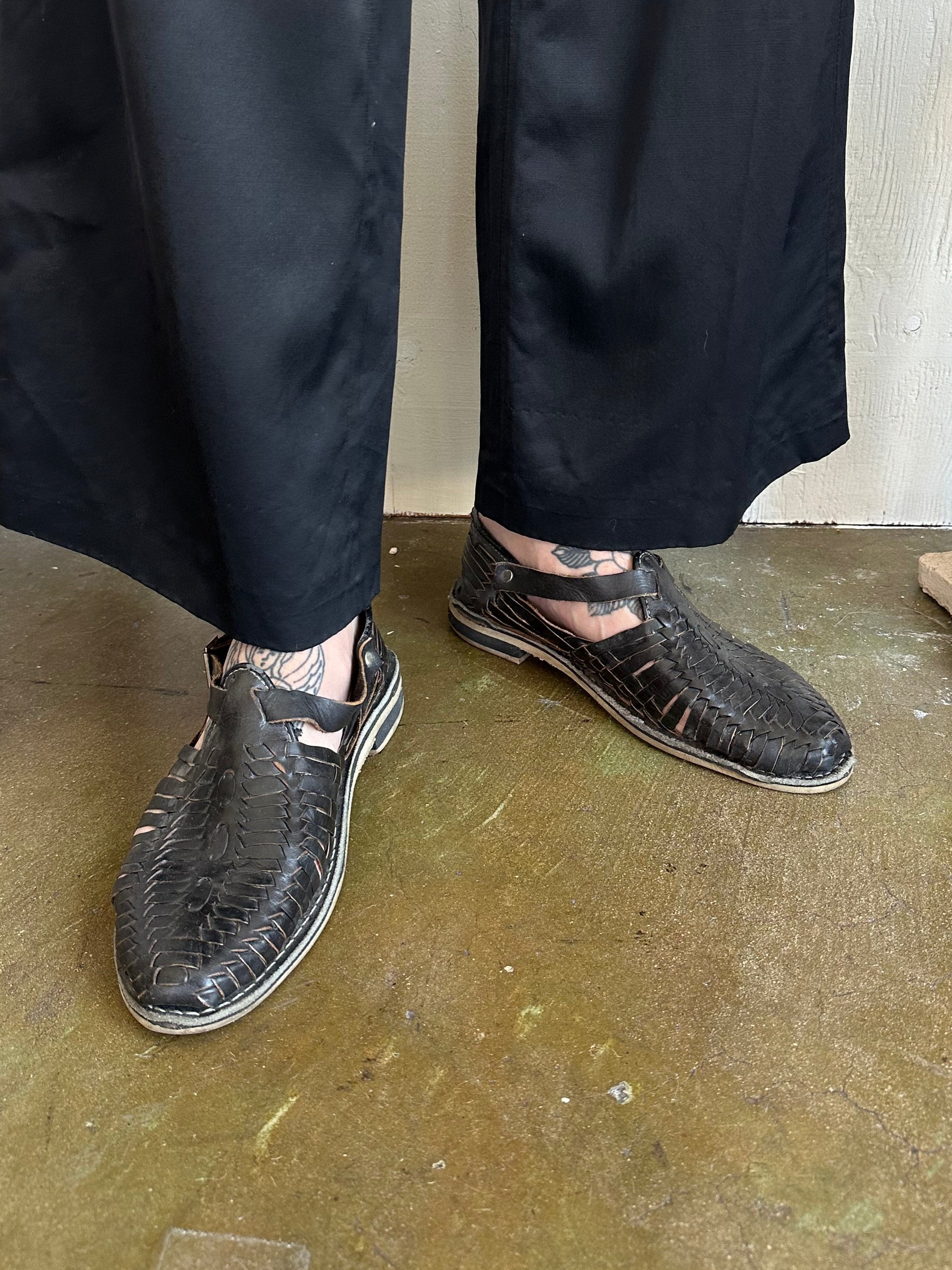 Black Leather Sandel Loafers (8.5)