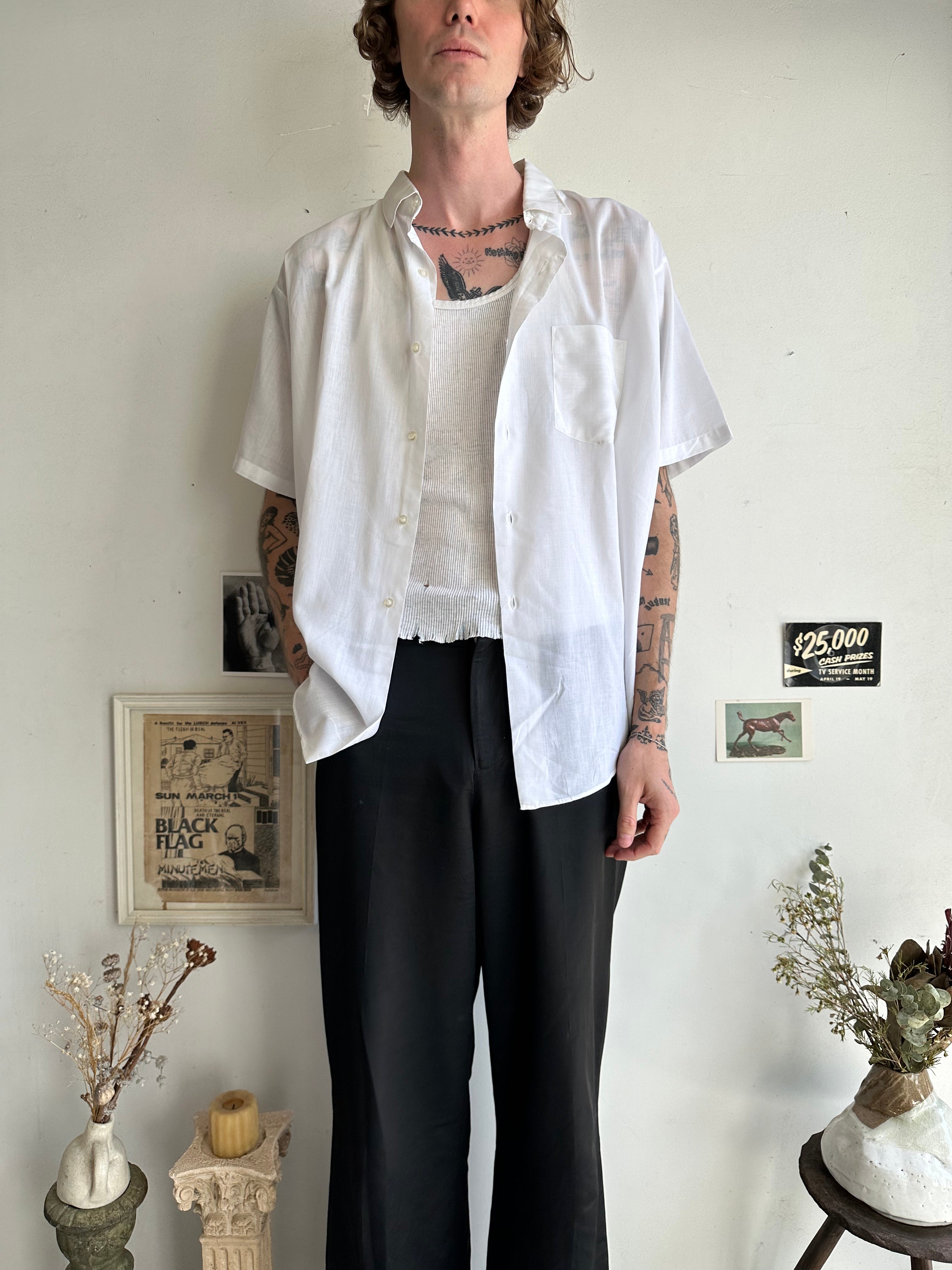 1960s Thin Button-Up Overshirt (XXL)