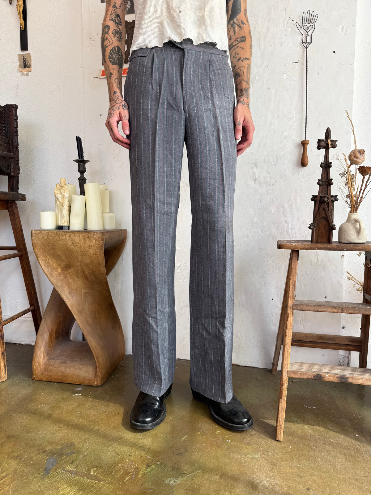 1960s Striped Trousers