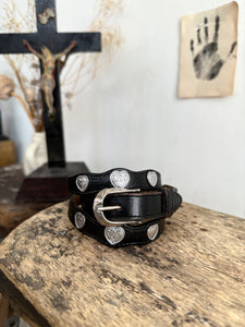 Vintage Heart Studded Belt (30”)