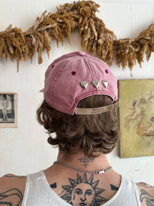 Studded & Hand Repaired Red Cap