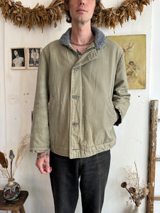 1980s Faded Shawl Collar Deck Jacket (Boxy L/XL)