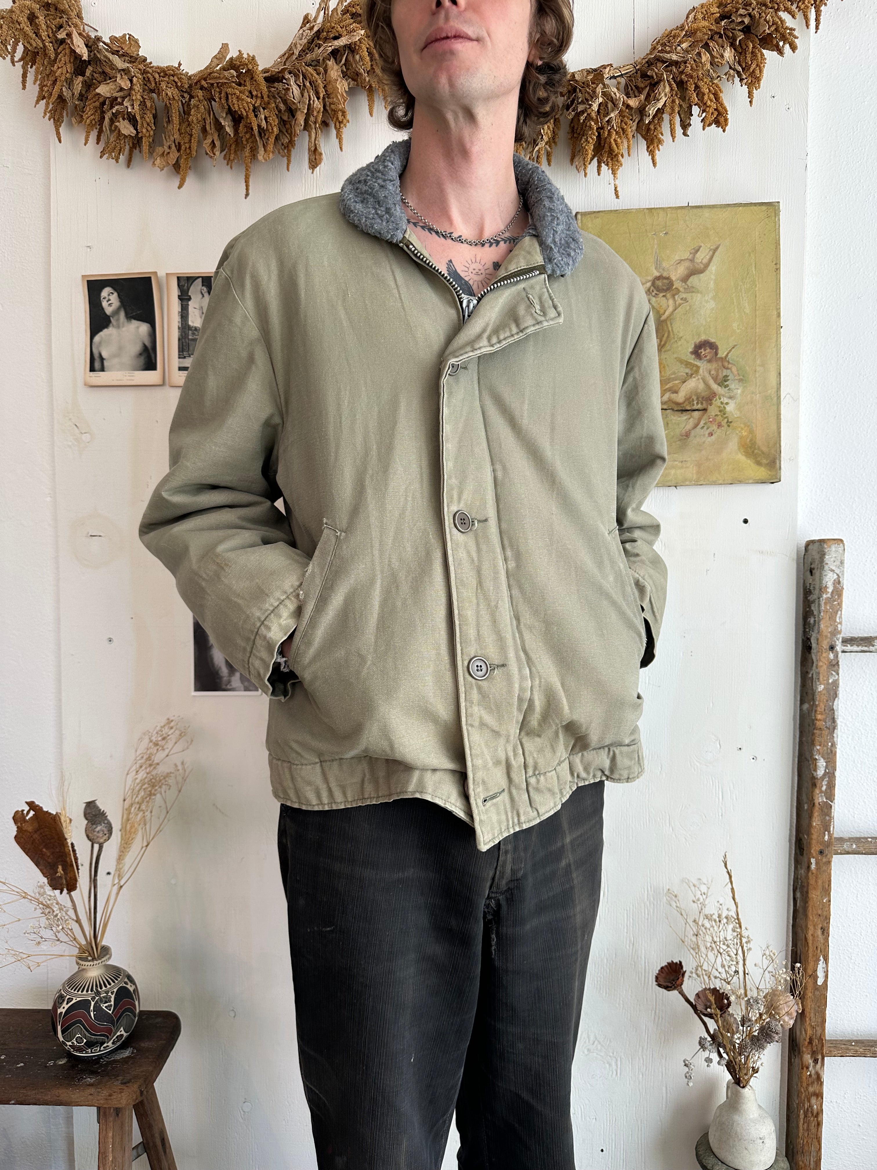 1980s Faded Shawl Collar Deck Jacket (Boxy L/XL)