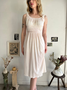 1980s Baby Pink Sheer Slip (M)