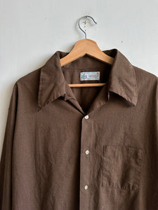 1970s Thin Brown Shirt (XL)