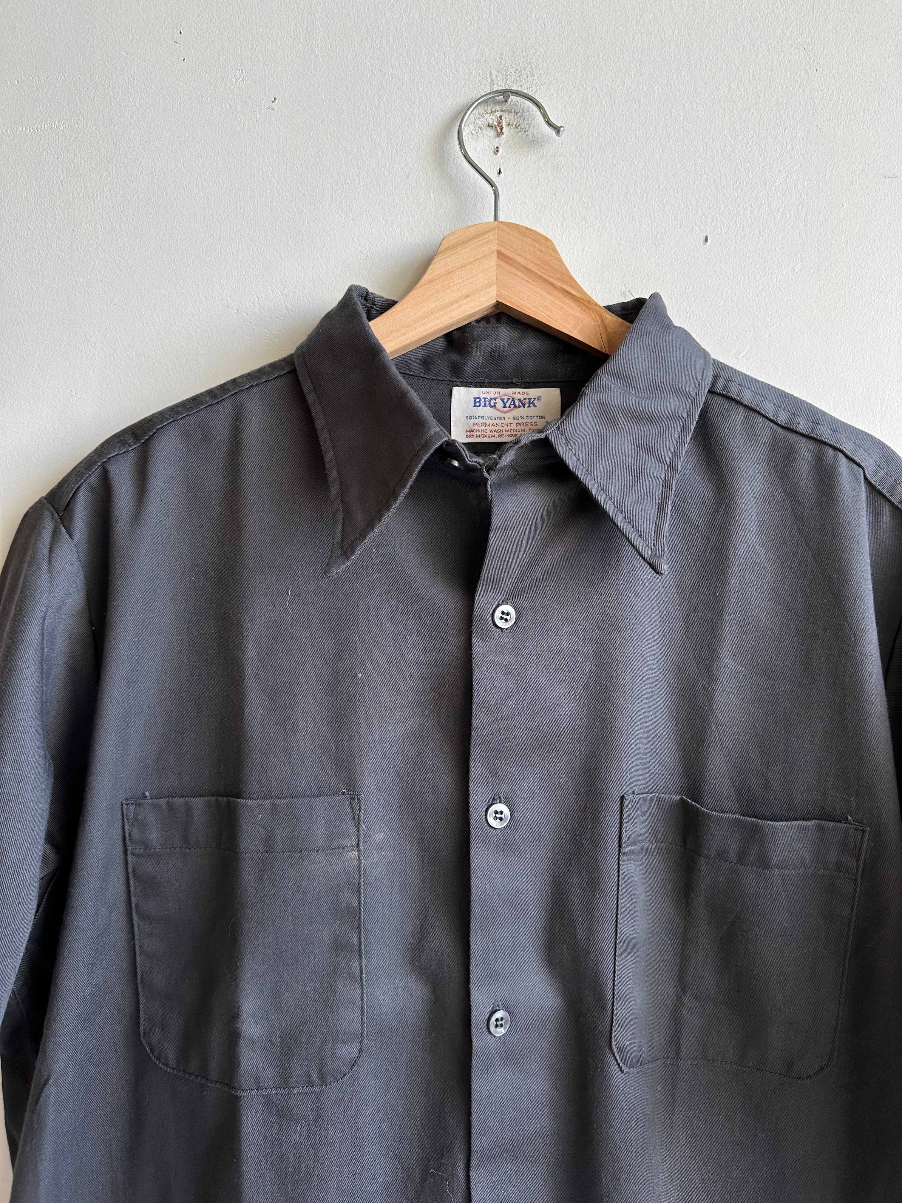 1980s Faded Black Work Shirt (Boxy L)