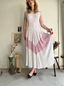 1990s Tiered Maxi Floral Dress (L/XL)