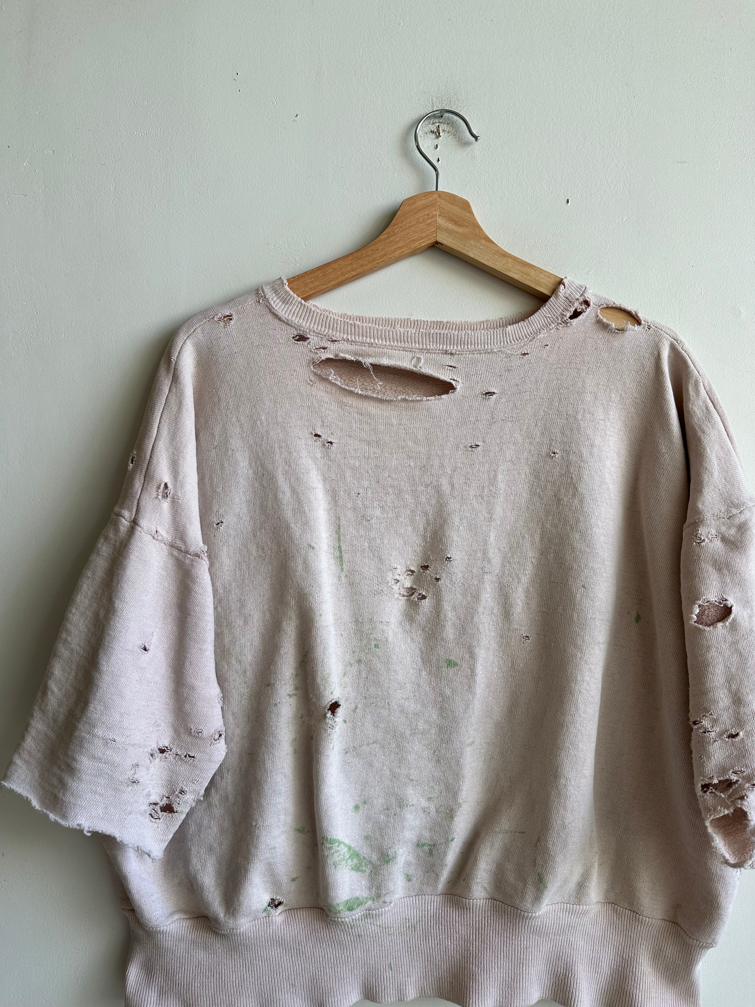 1960s Thrashed Pink Sweatshirt (Boxy M)