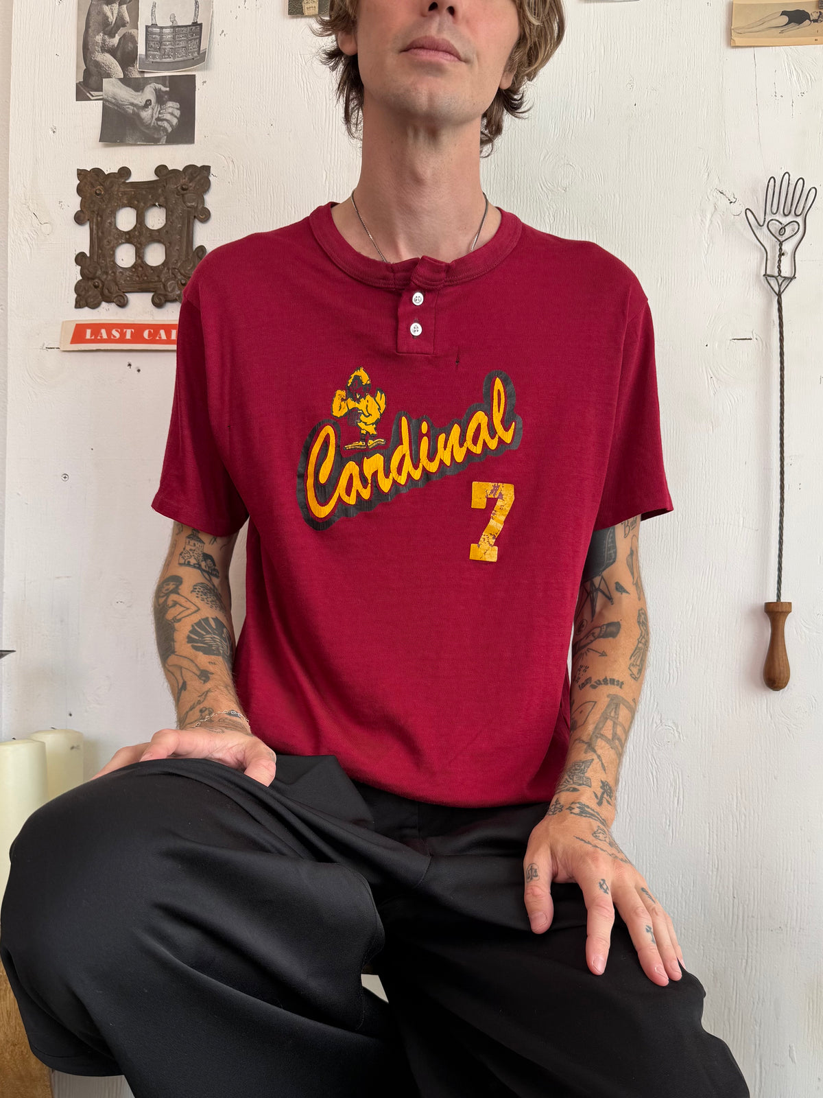 1980s Cardinals Henley