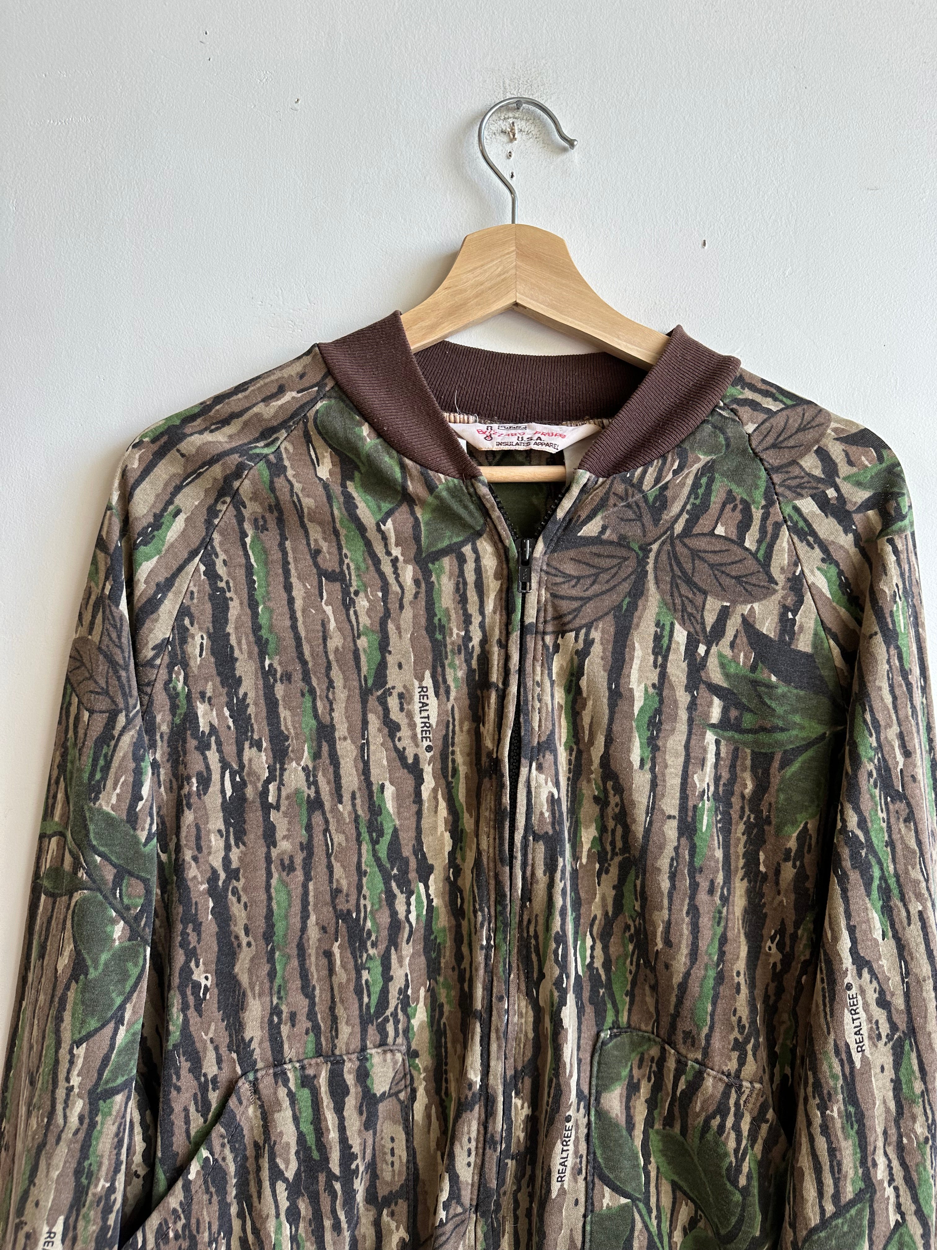 1970s RealTree Camo Bomber Sweater/Jacket (Boxy M)