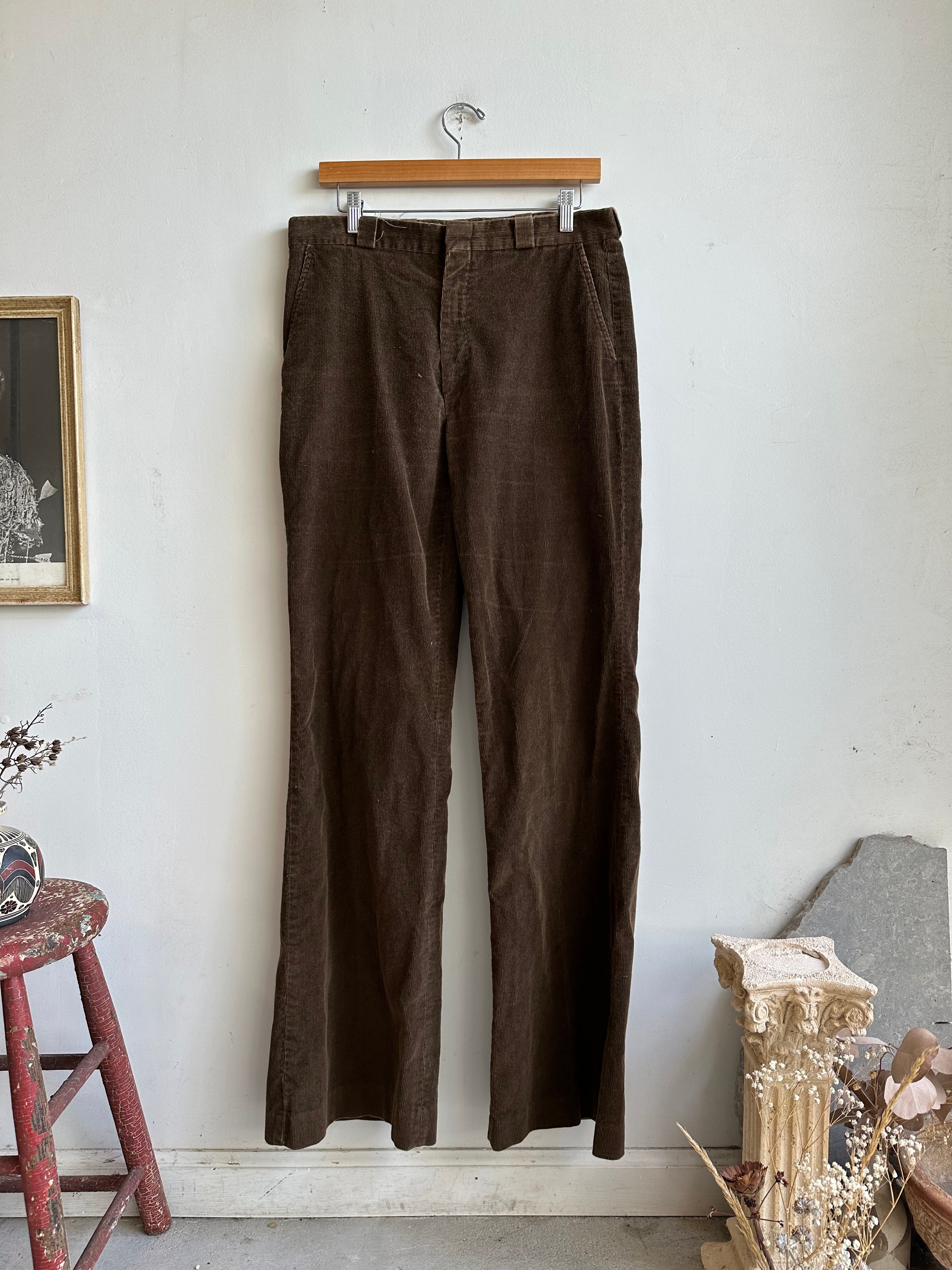 1970s Brown Corduroy Trousers (34 x 34)