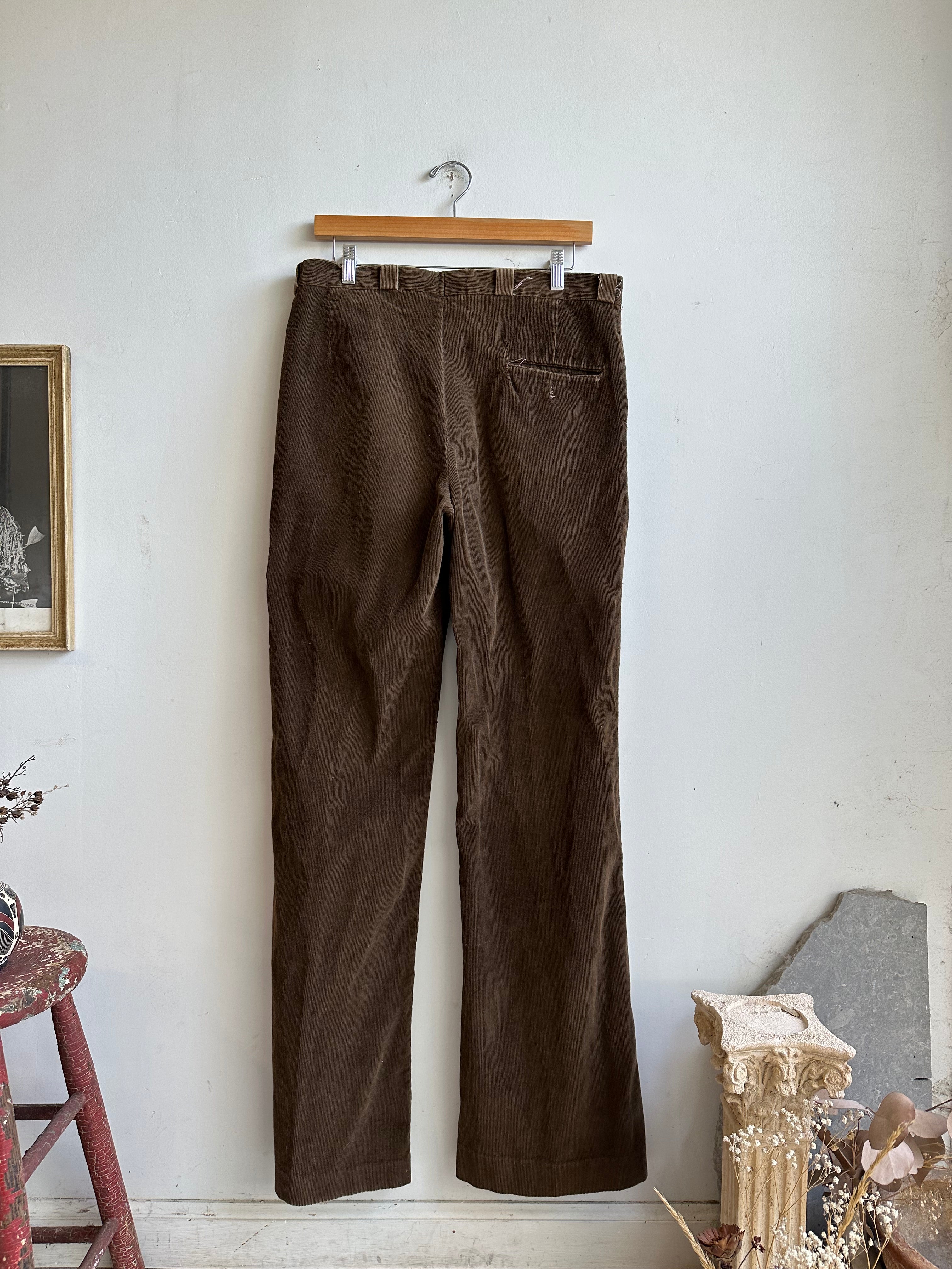 1970s Brown Corduroy Trousers (34 x 34)