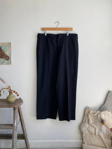 1980s Black Military Cropped Trousers (36 x 27)