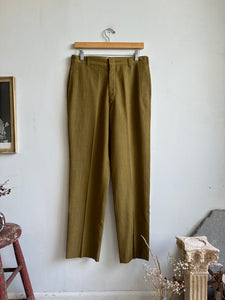 1970s Olive Striped Trousers (29 x 31)