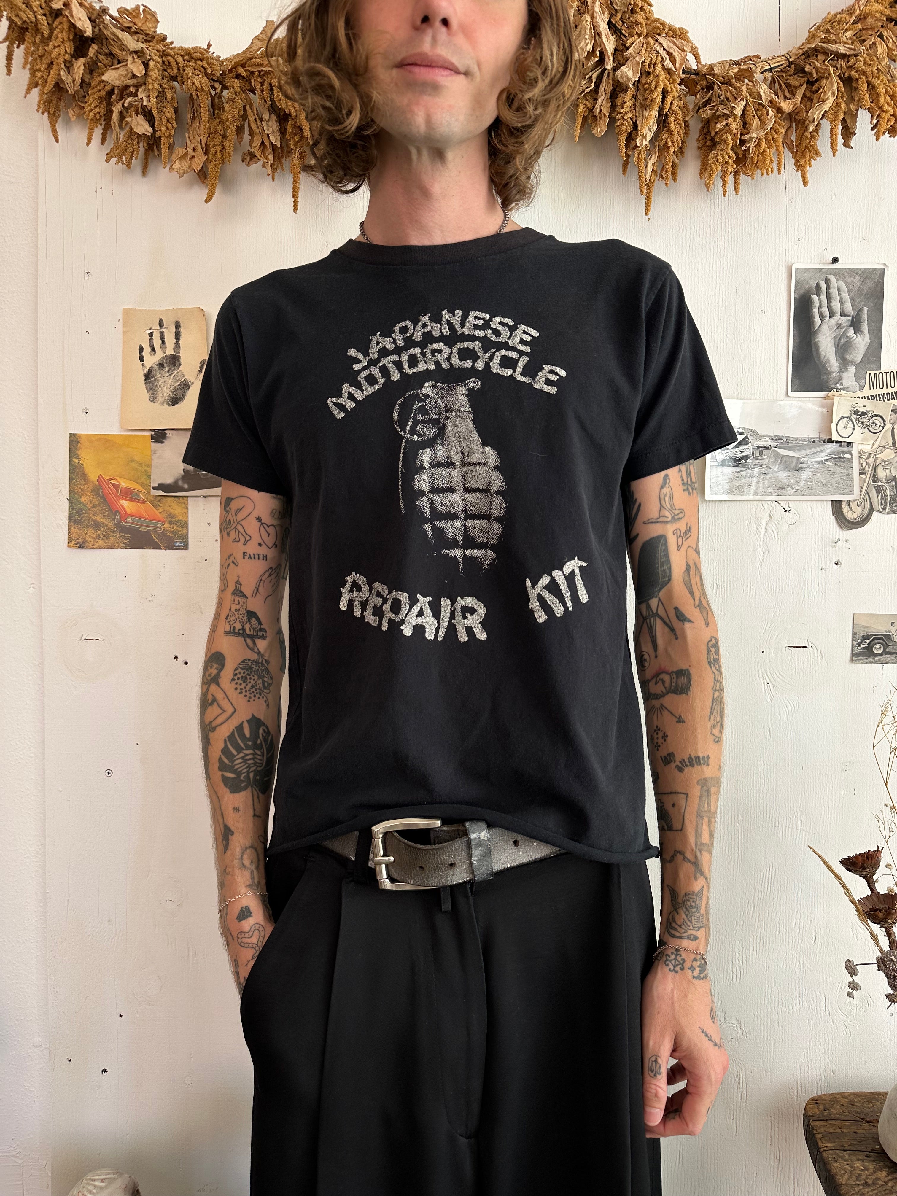 1980s Harley Japanese Motorcycle Repair Kit T-Shirt (M)