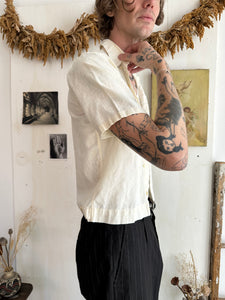 1960s Heavy Short Sleeve Button Down (Chopped S)