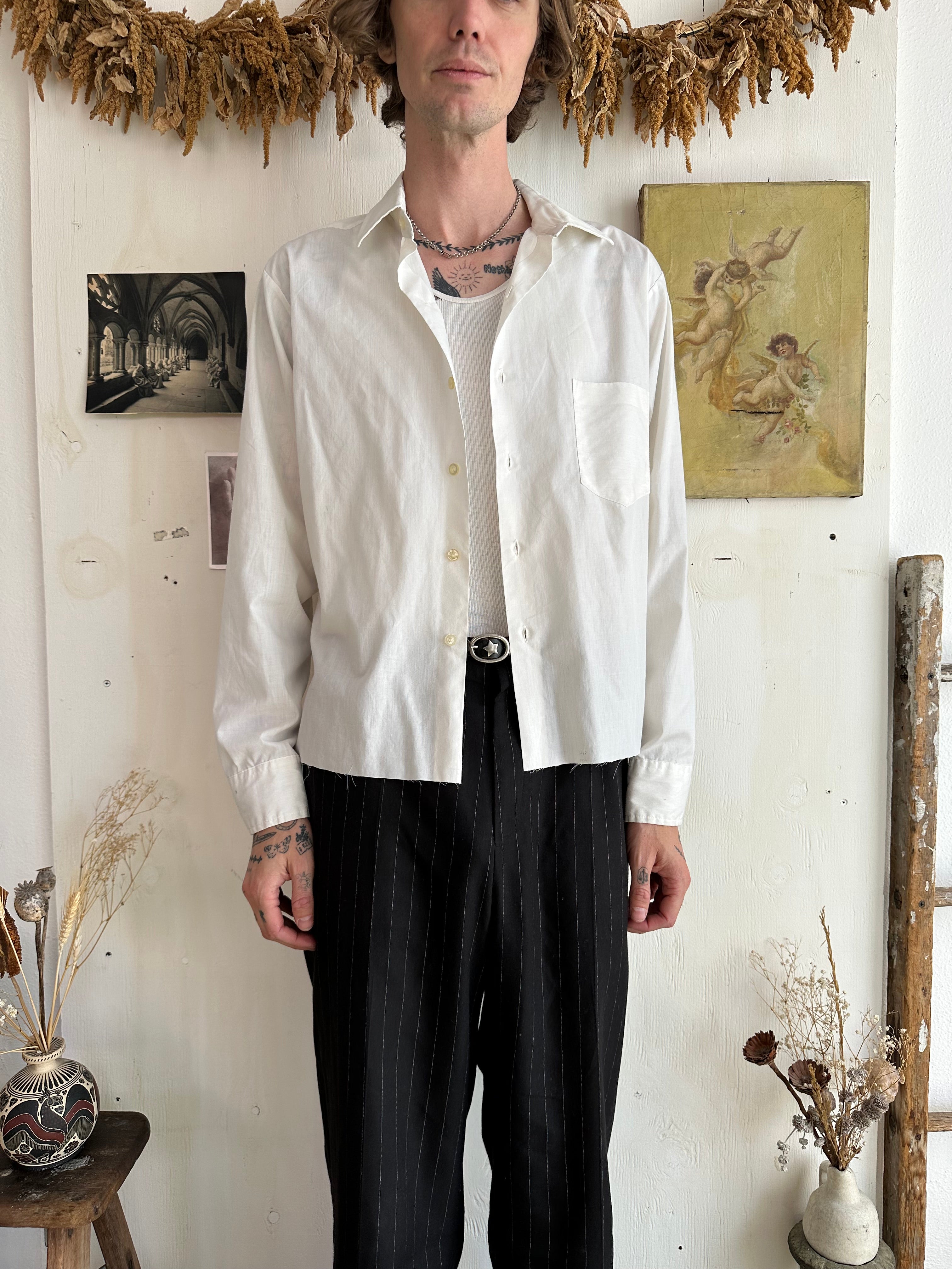 1960s Chopped Towncraft Button Up (Boxy M)