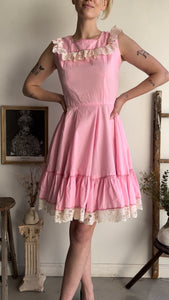 1960s Pink Frill Dress (XS/S)