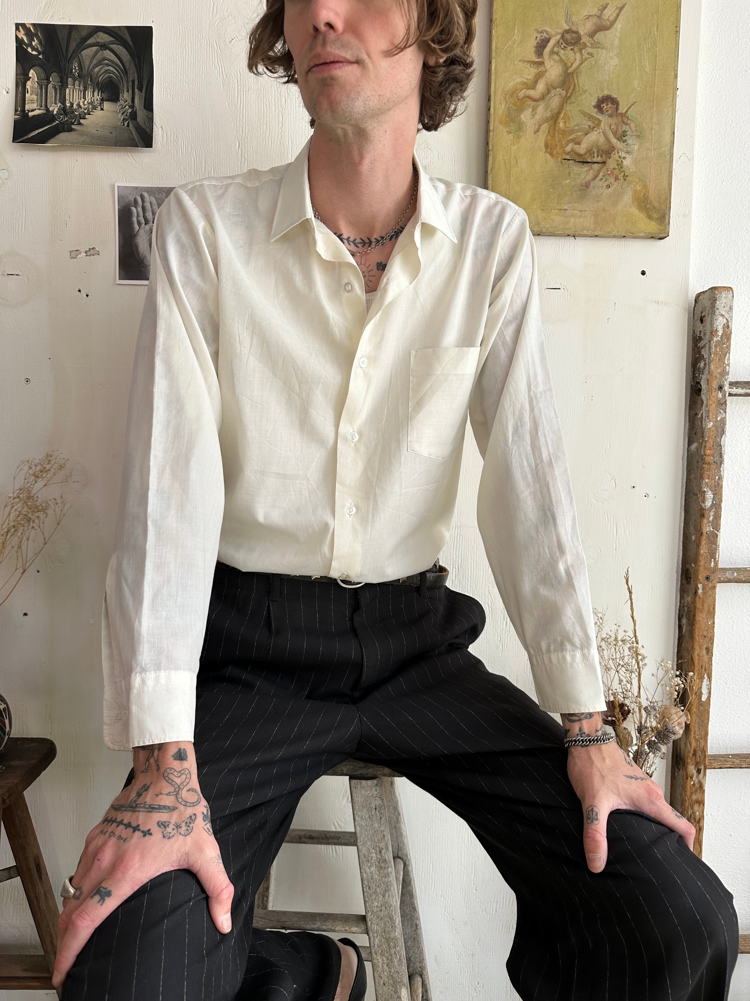 1960s Cotton Manhattan Button Up (M)