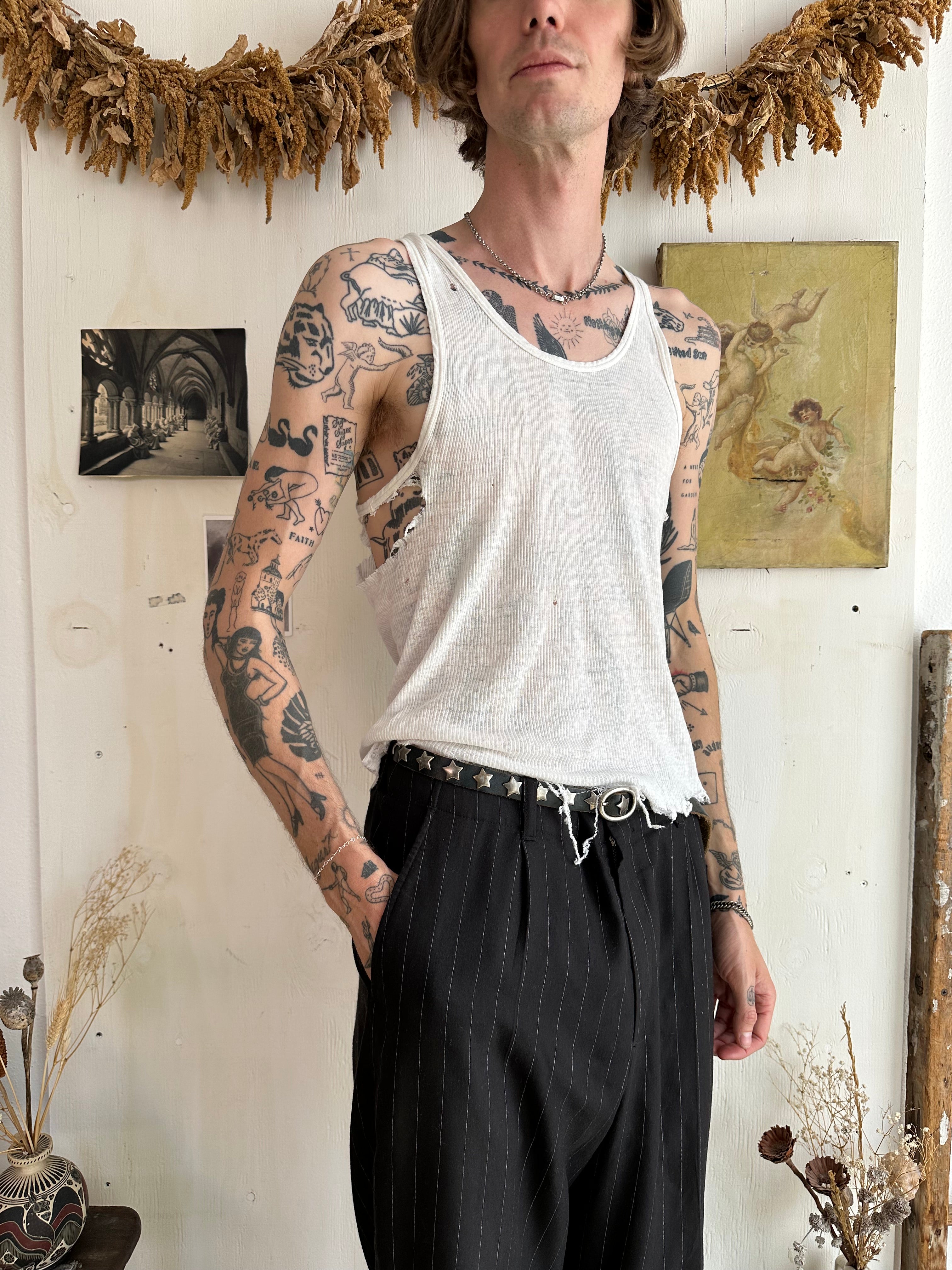 1960s Thrashed Tank Top (S/Boxy M)