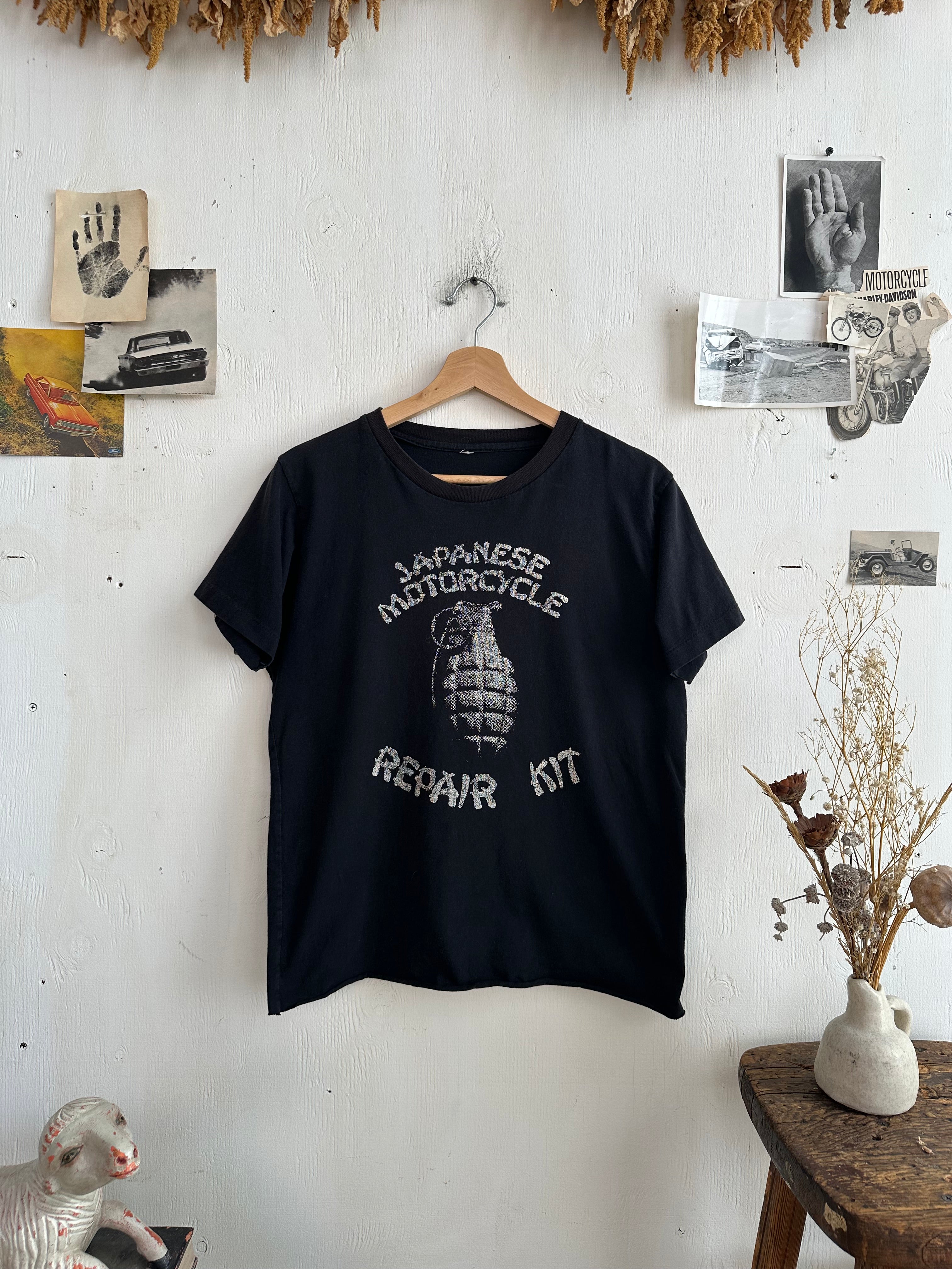 1980s Harley Japanese Motorcycle Repair Kit T-Shirt (M)