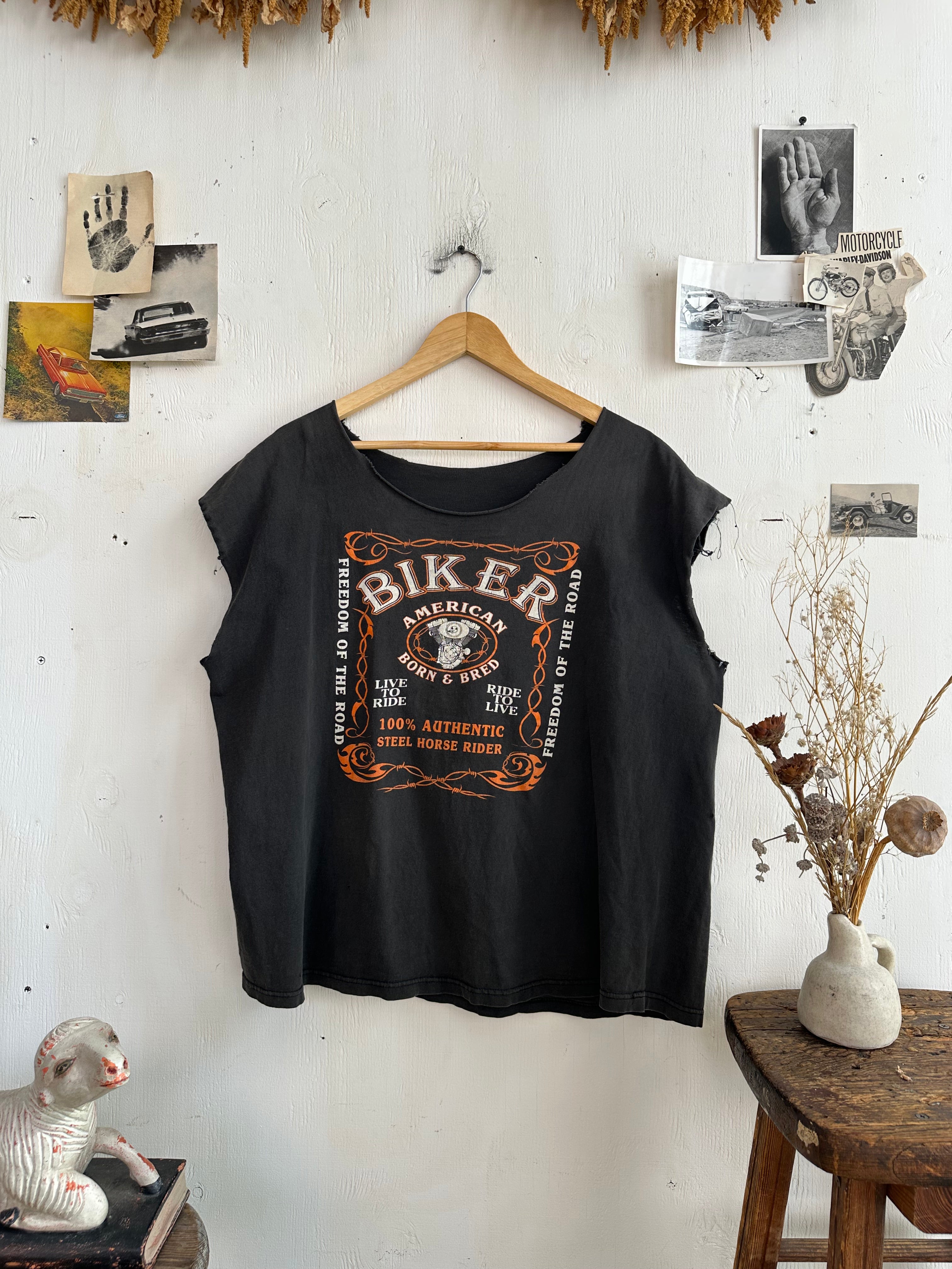 1990s Chopped Harley Muscle Tee (Boxy L)