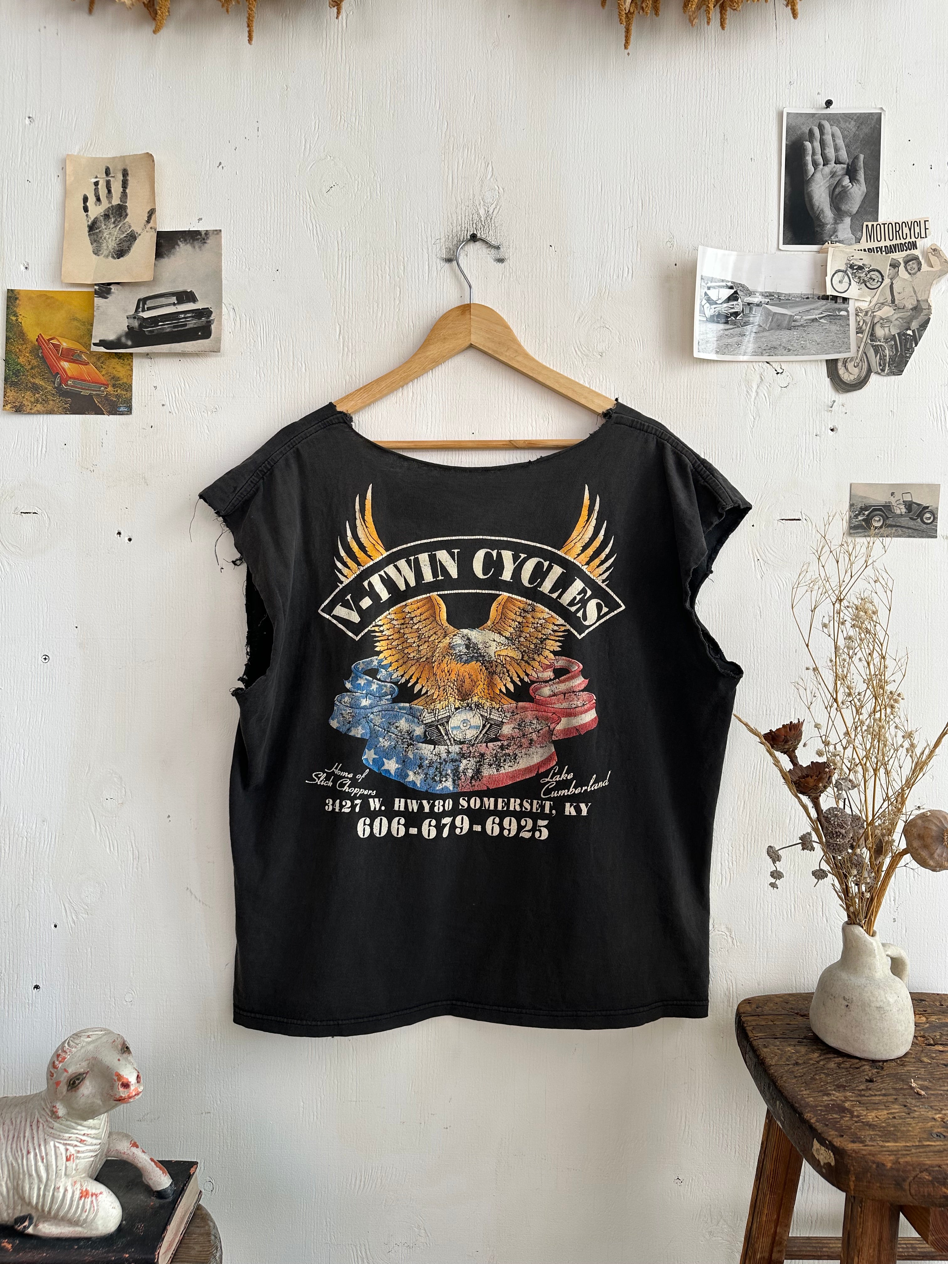 1990s Chopped Harley Muscle Tee (Boxy L)