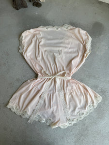 1960s Baby Pink Lace Teddy (S/M)