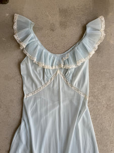 1970s Sheer Baby Blue Dress (S)