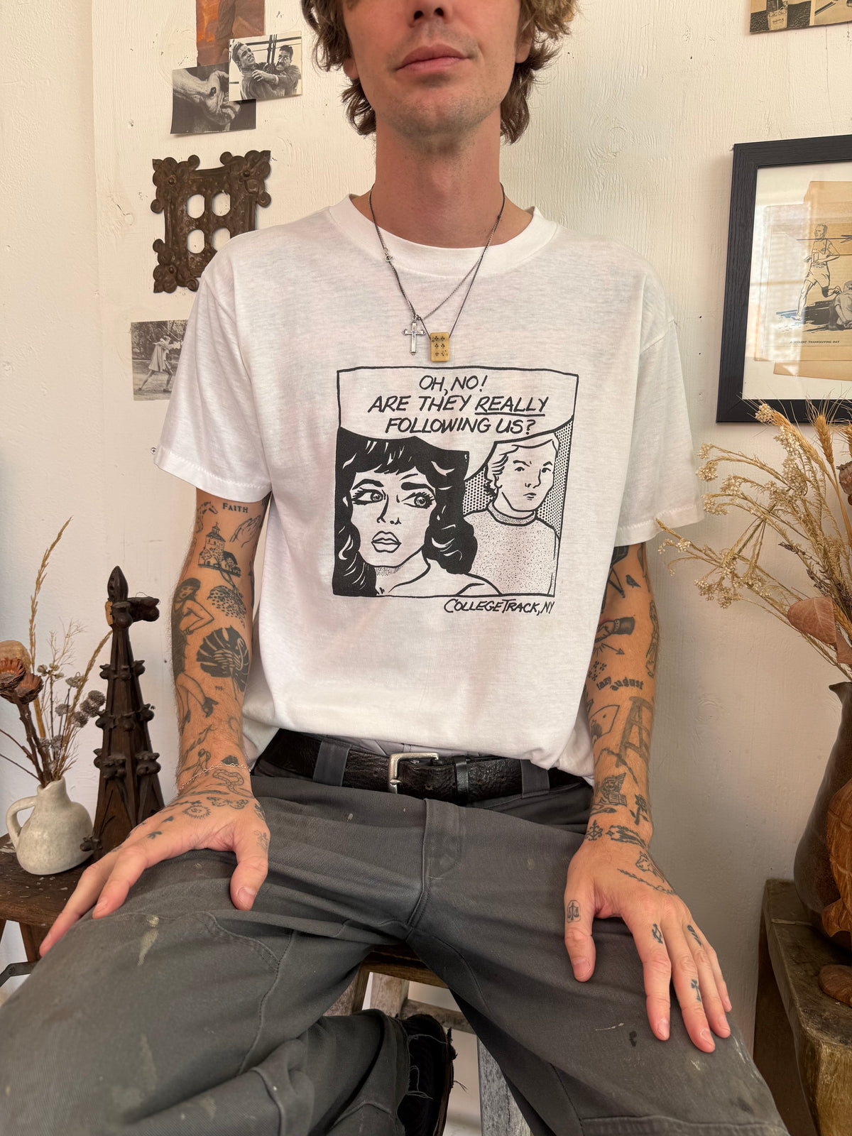 1980s Paper Thin "Are They Really Following Us?" Tee