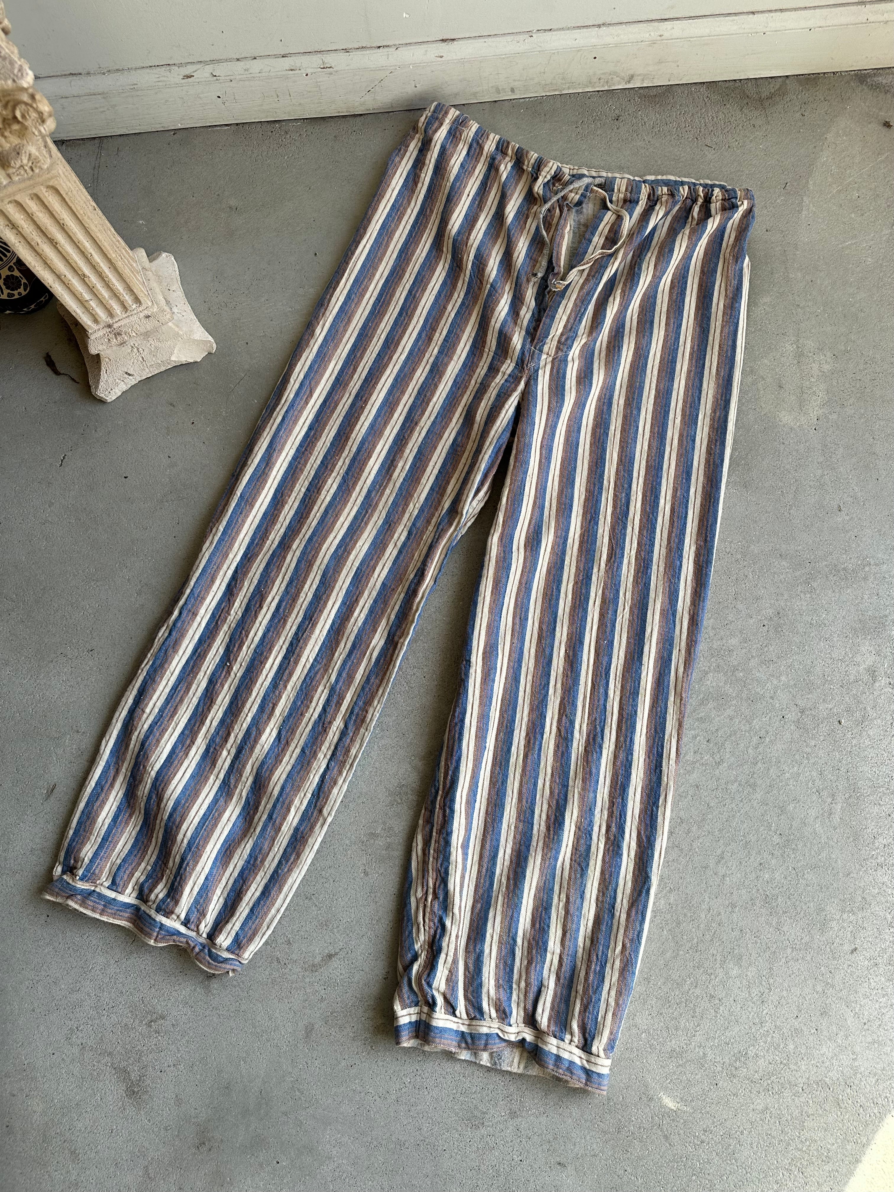 1960s Striped Hungarian Pajamas (Adjustable)