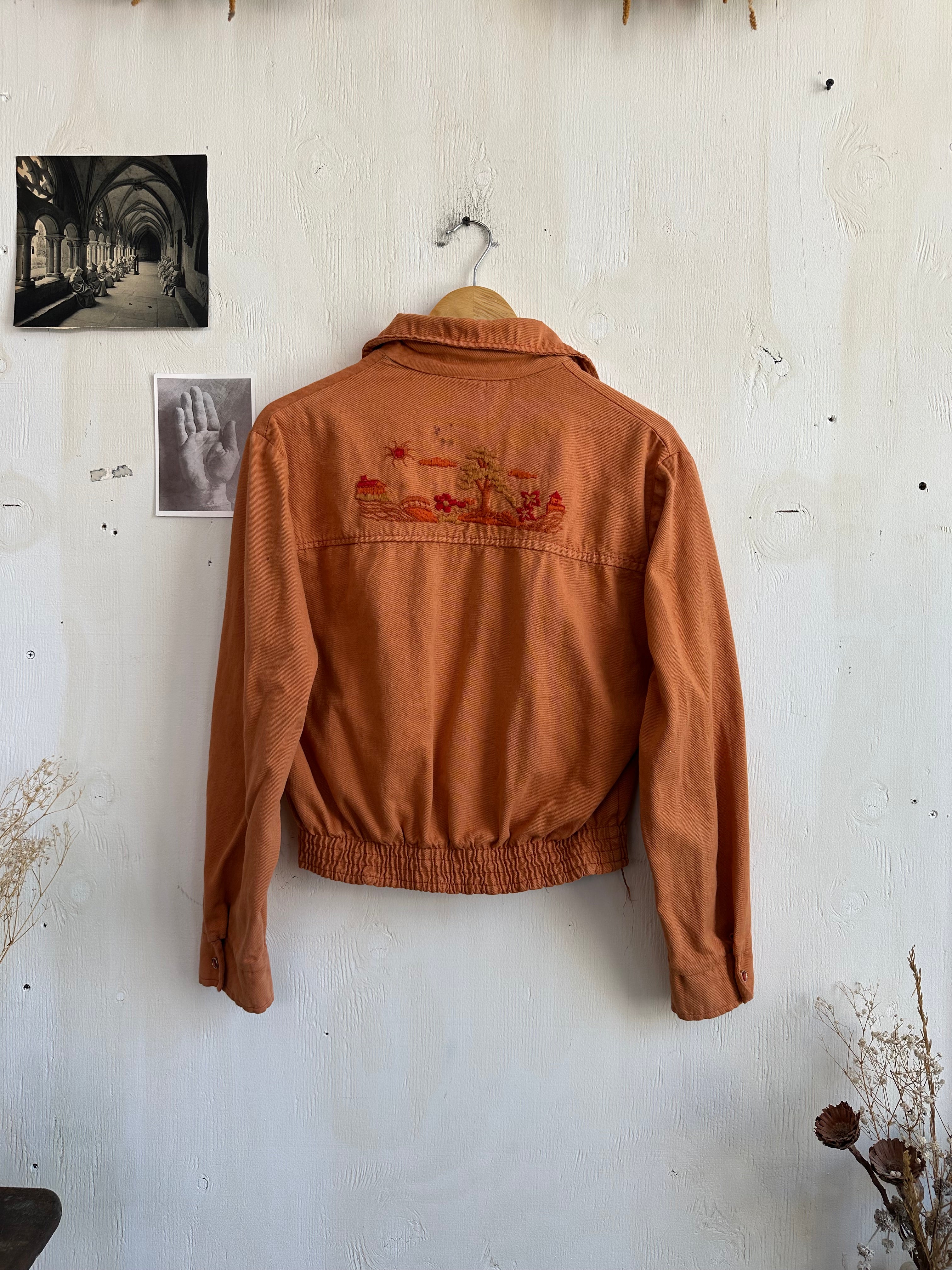1980s Hand Embroidered Cropped Jacket (Boxy S)