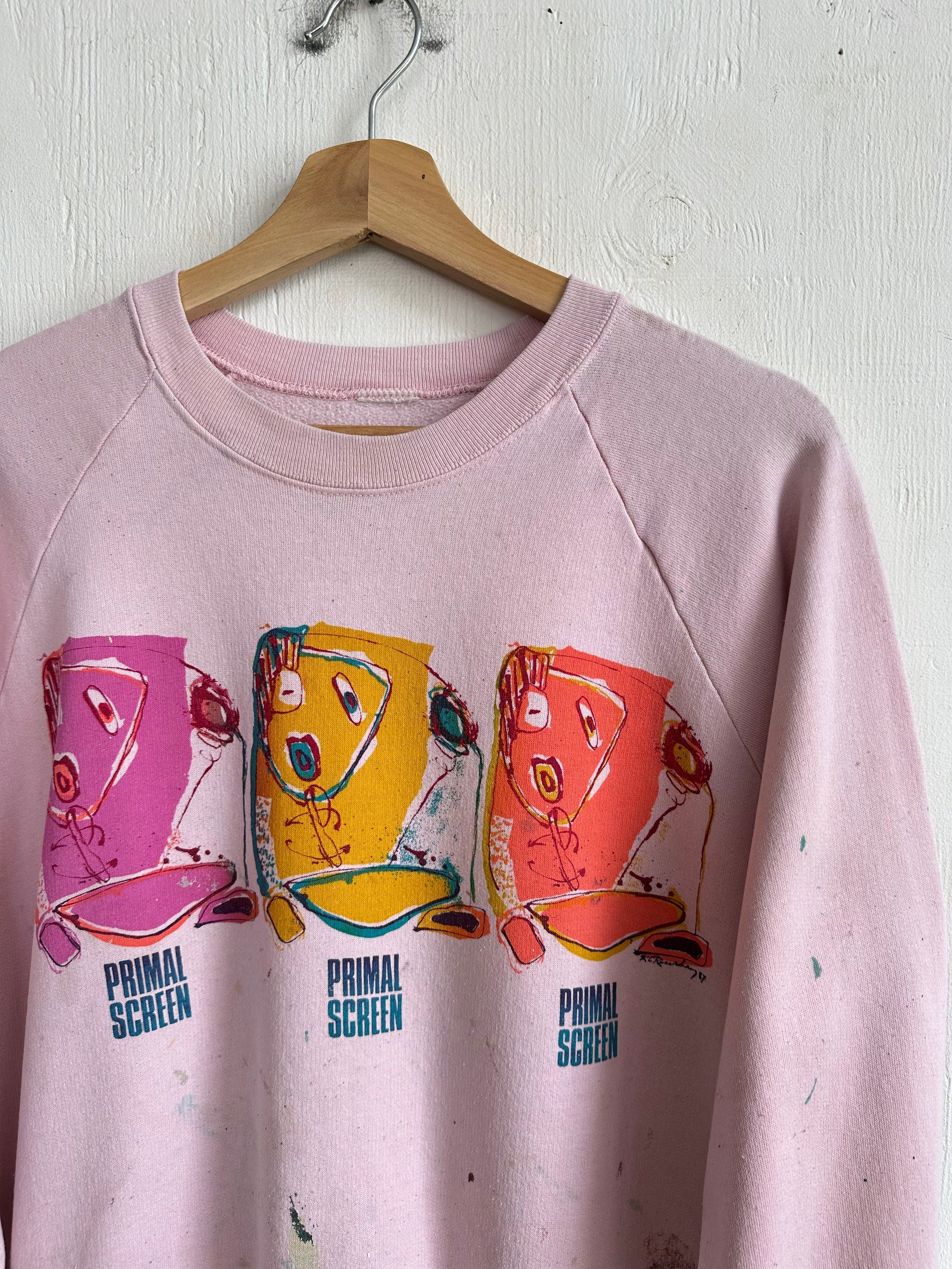 1990s Paint Stained Primal Screen Sweatshirt