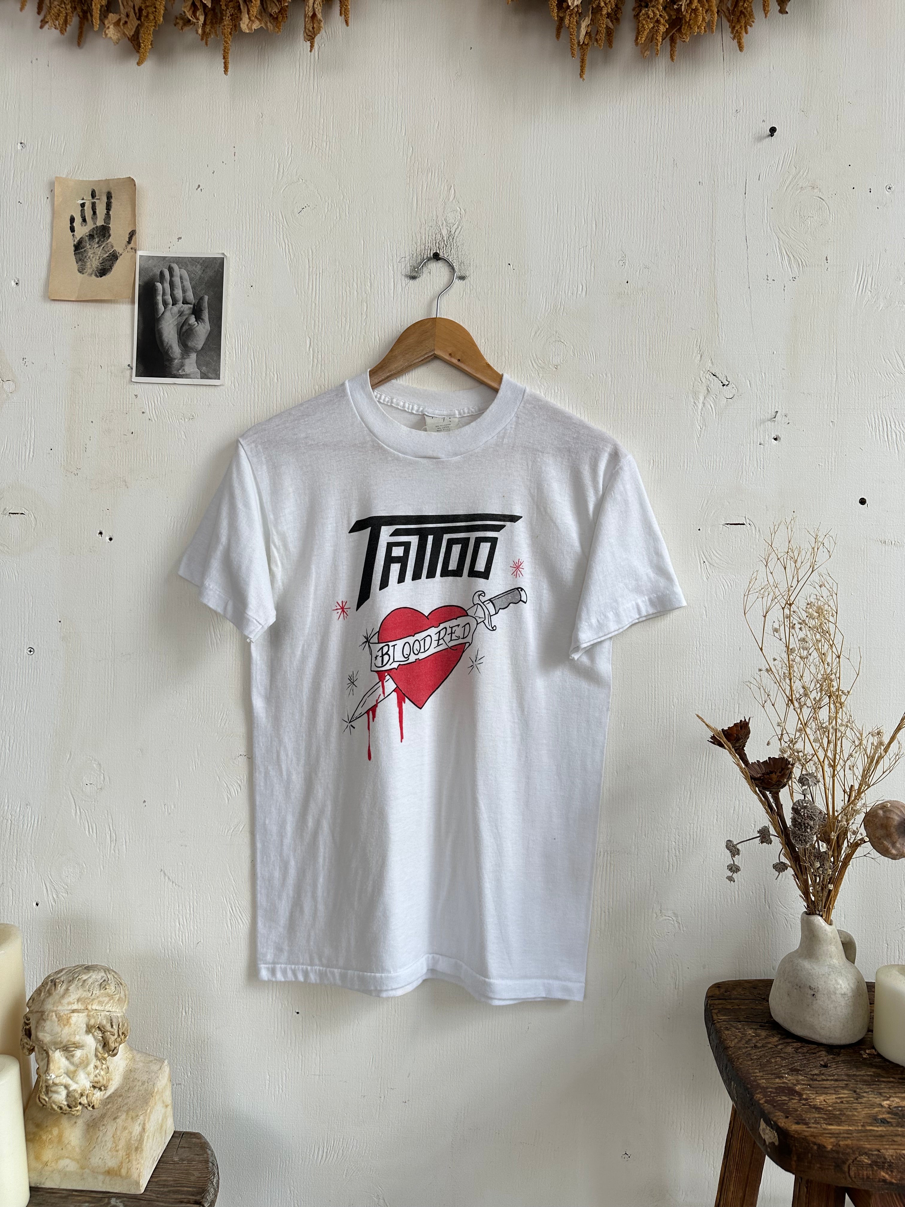 1980s Tattoo Blood Red Tee (M)