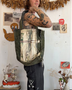 2000s Well Worn Bill Fold Heavy Duty Tote Bag