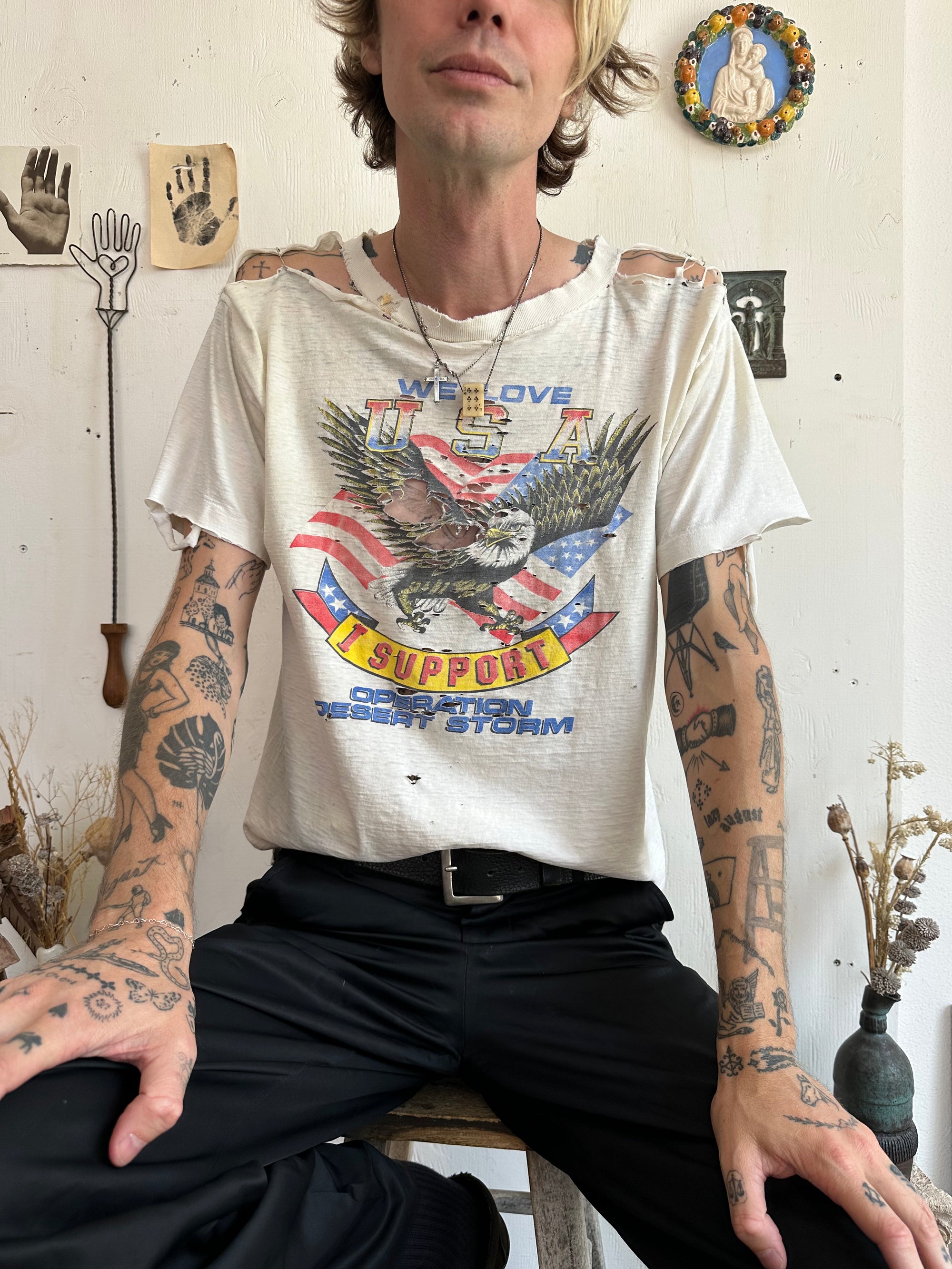 1980s Thrashed We Love USA Tee
