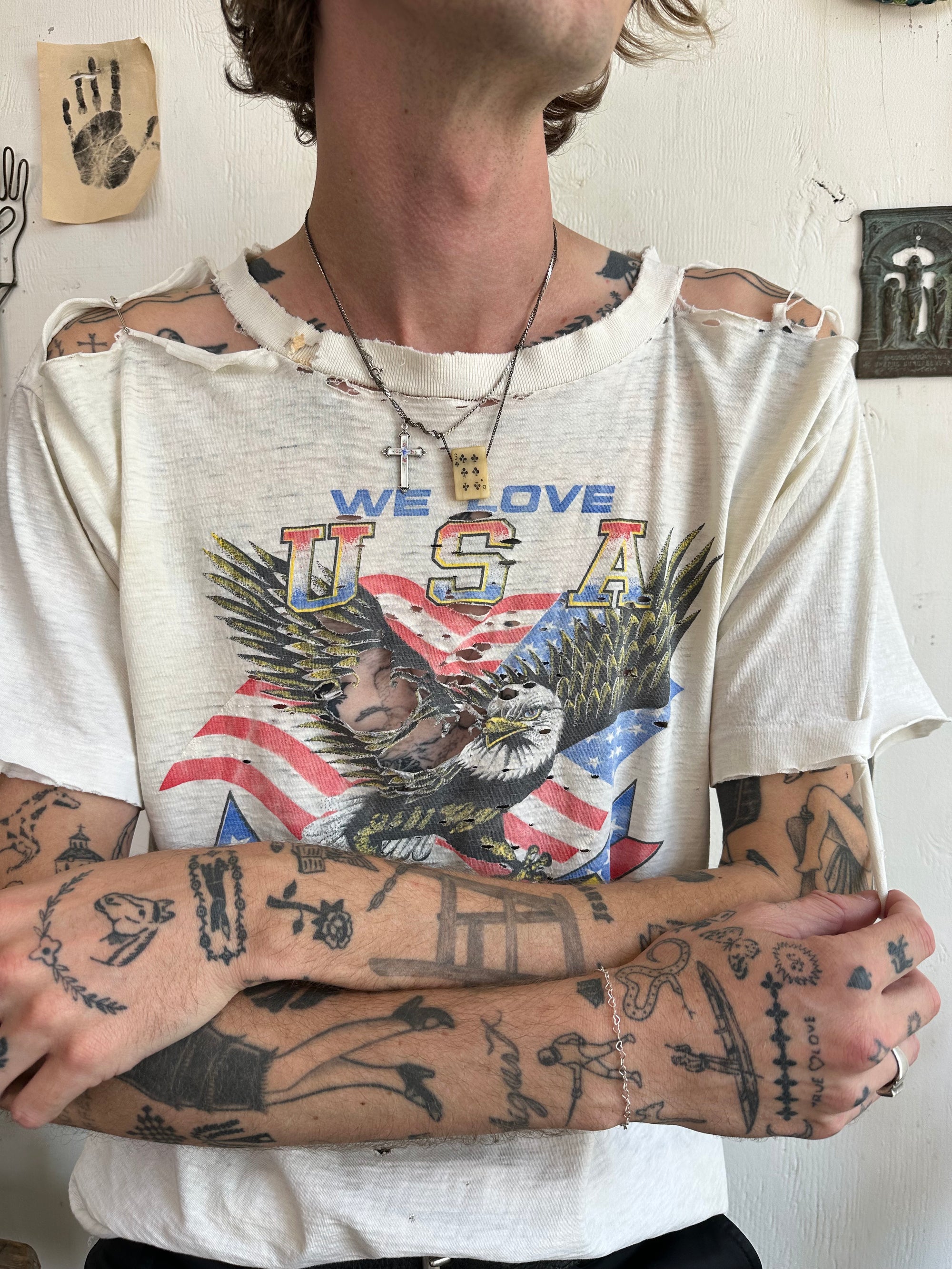 1980s Thrashed We Love USA Tee