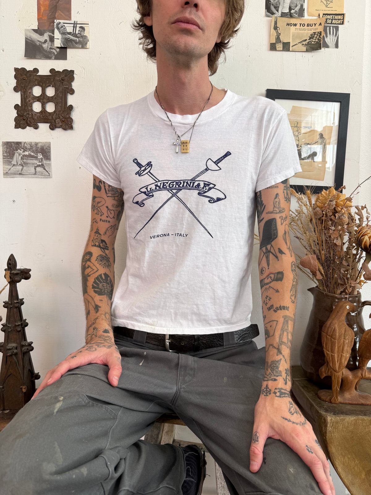 1970s Verona Italy Fencing Tee