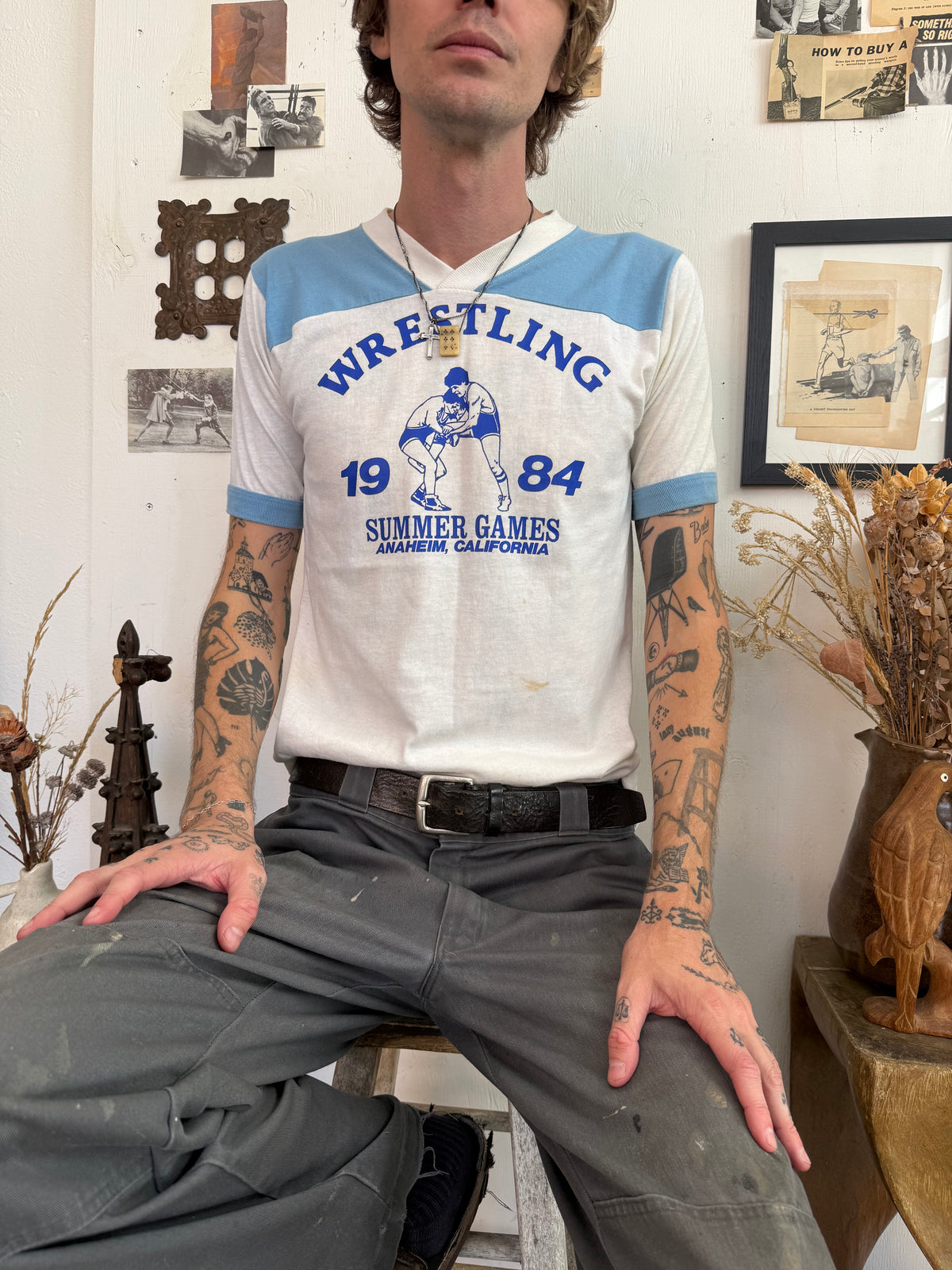 1984 Summer Games Wrestling Athletic Tee