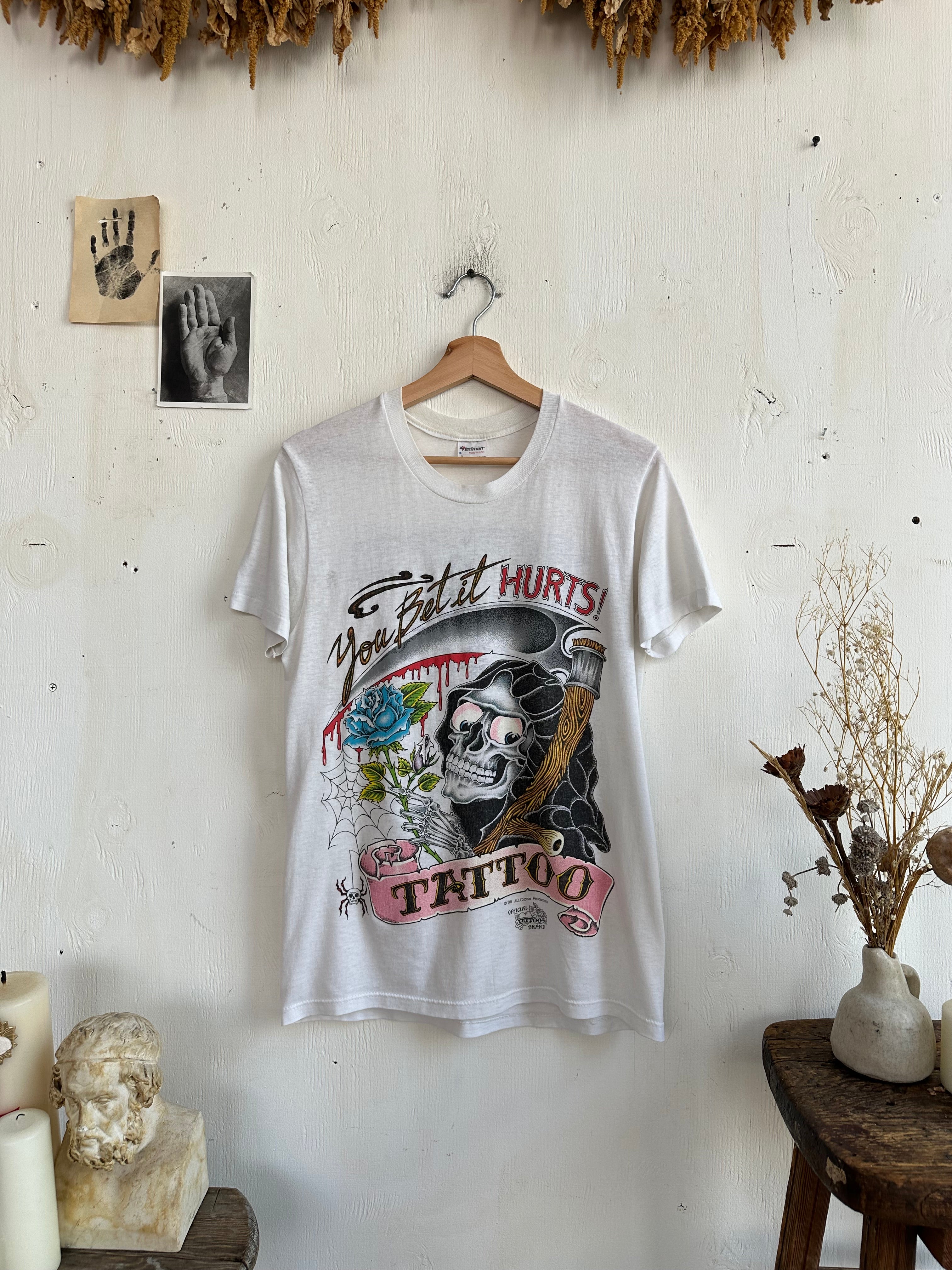 1988 Paper Thin You Bet It Hurts Tattoo Tee (M)