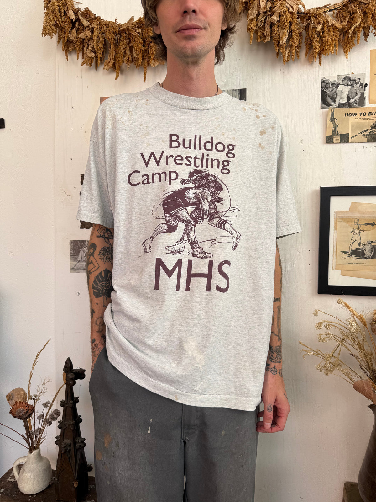 1980s Well Worn Bulldog Wrestling Camp Tee