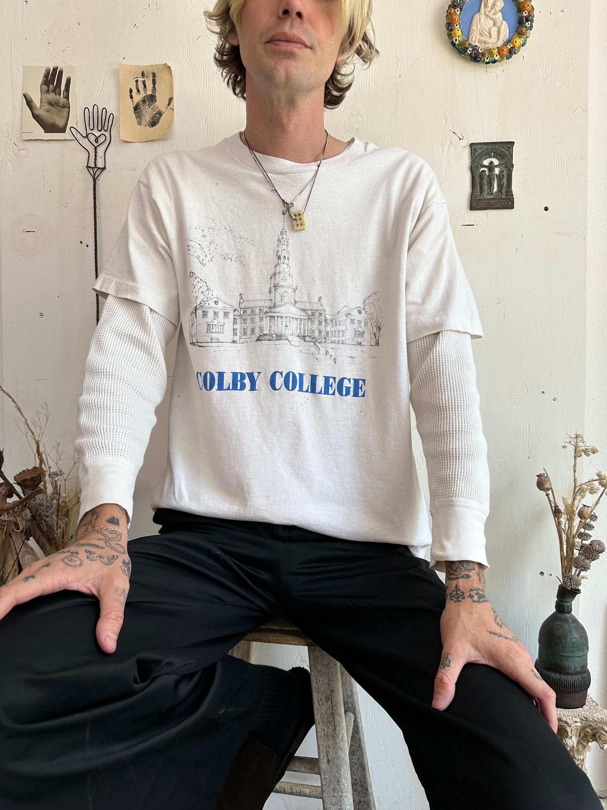 1990s Well Worn Colby College Tee