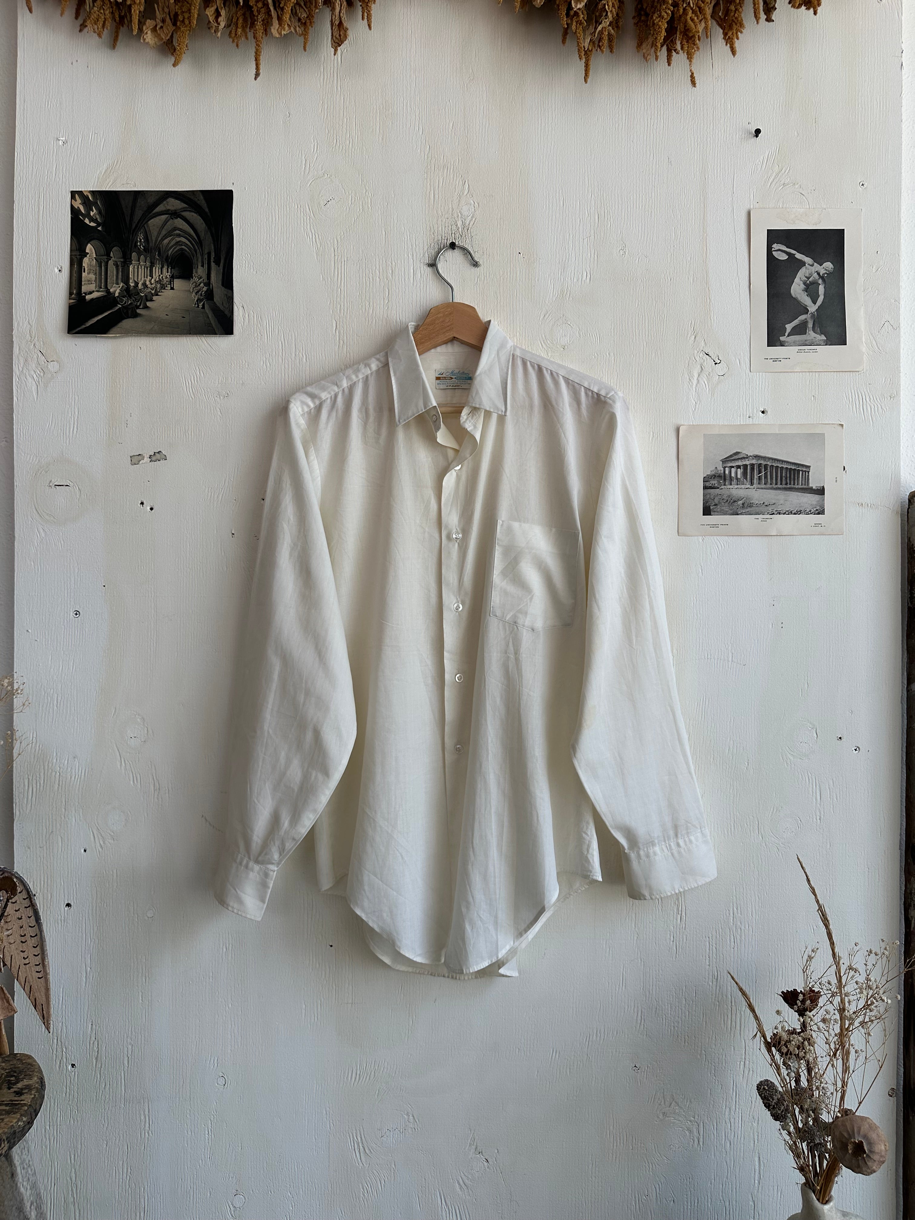 1960s Cotton Manhattan Button Up (M)