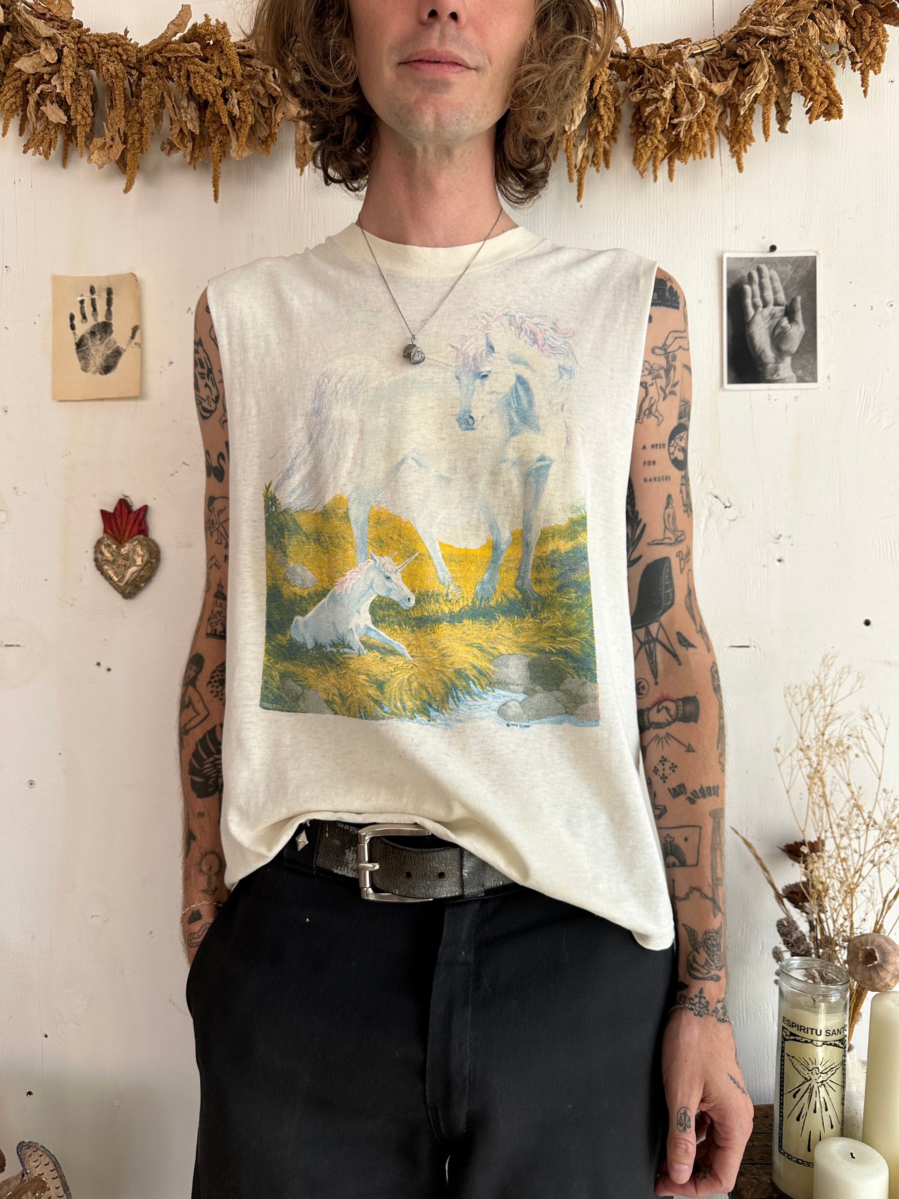 1990s Paper Thin Unicorn Muscle Tee (M)