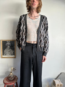 1980s Plaid Cardigan (M)