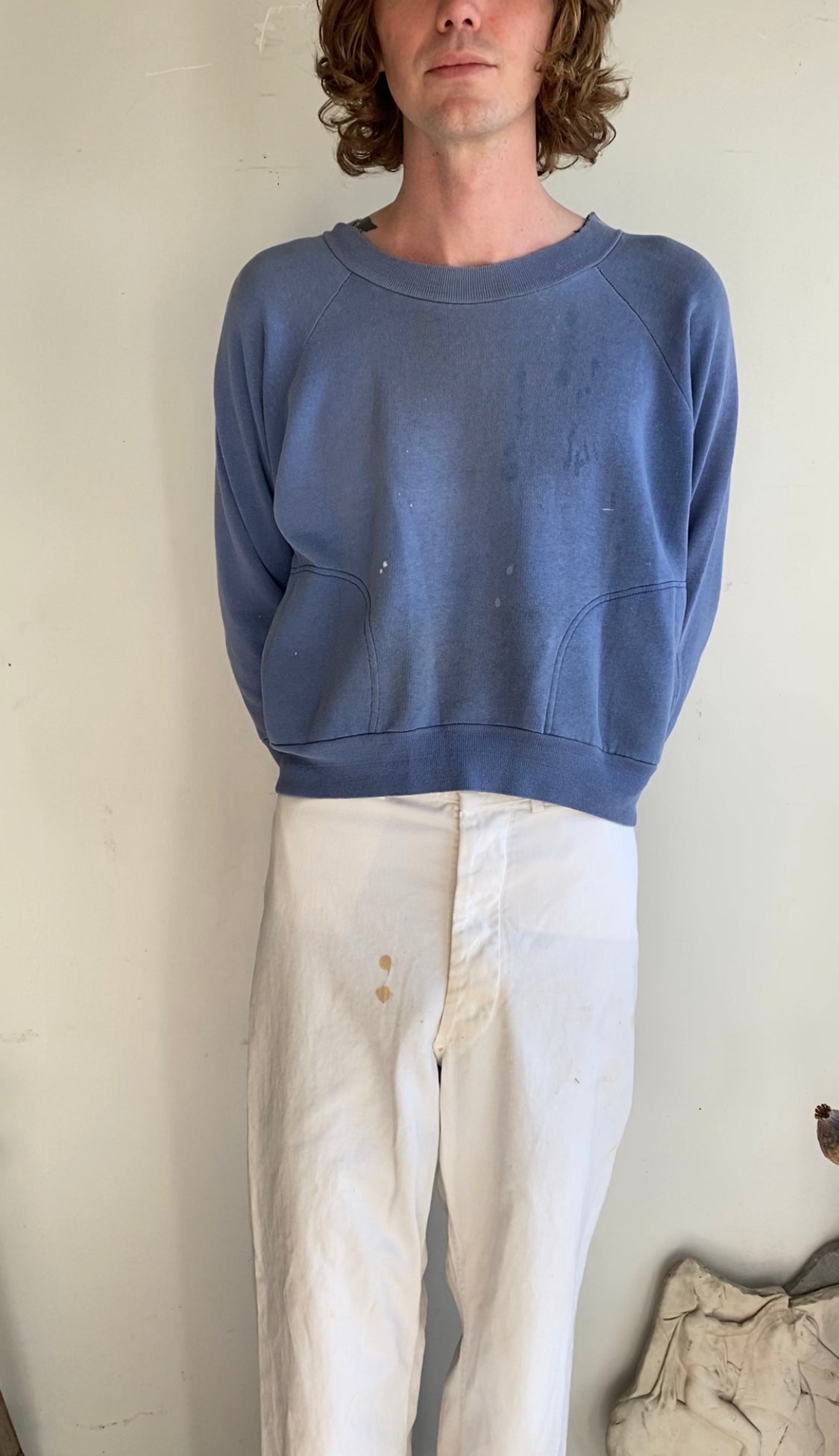 1970s Well-Worn Sweatshirt w/Pockets (Boxy S)