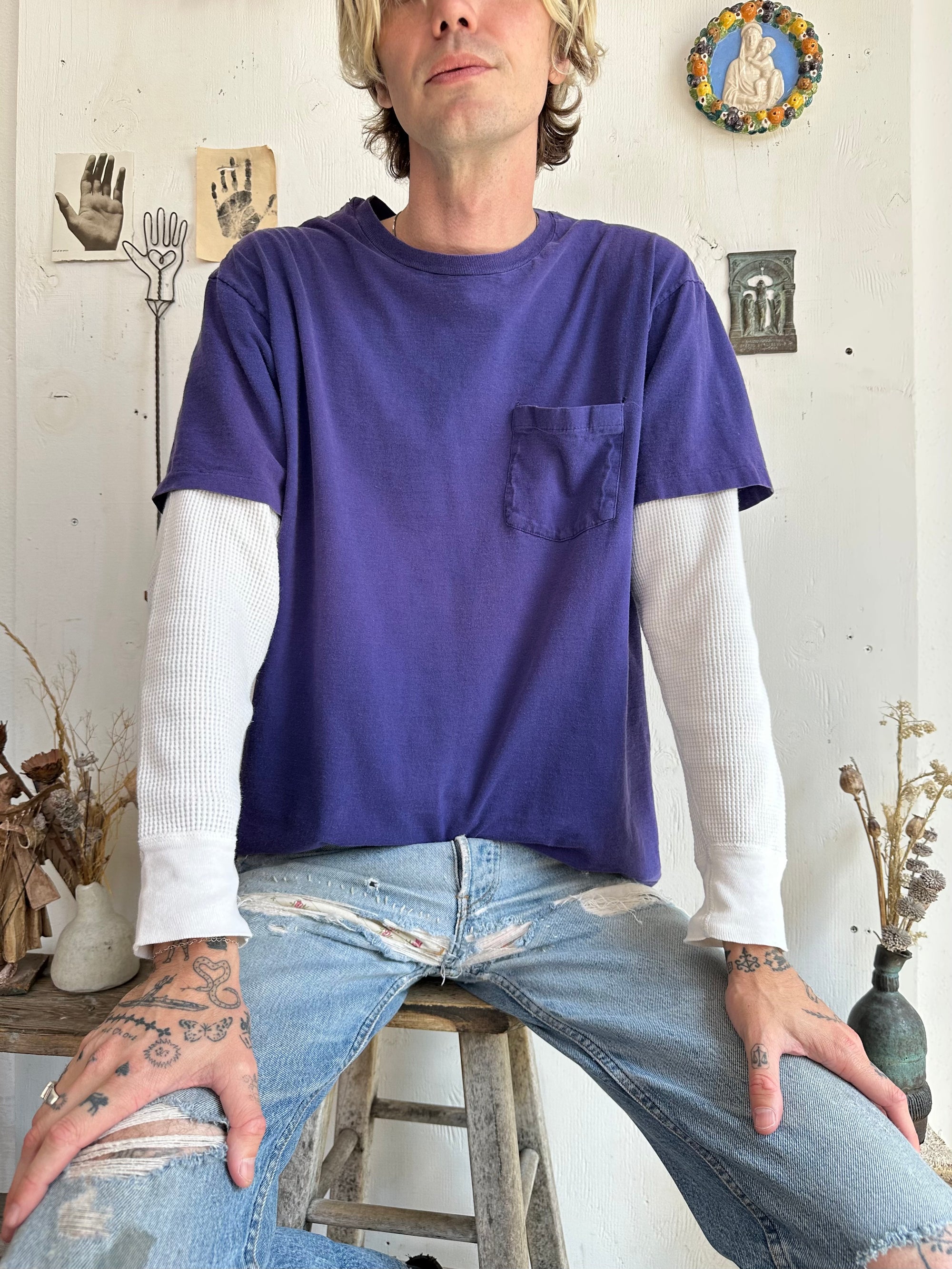 1990s Indigo Pocket Tee