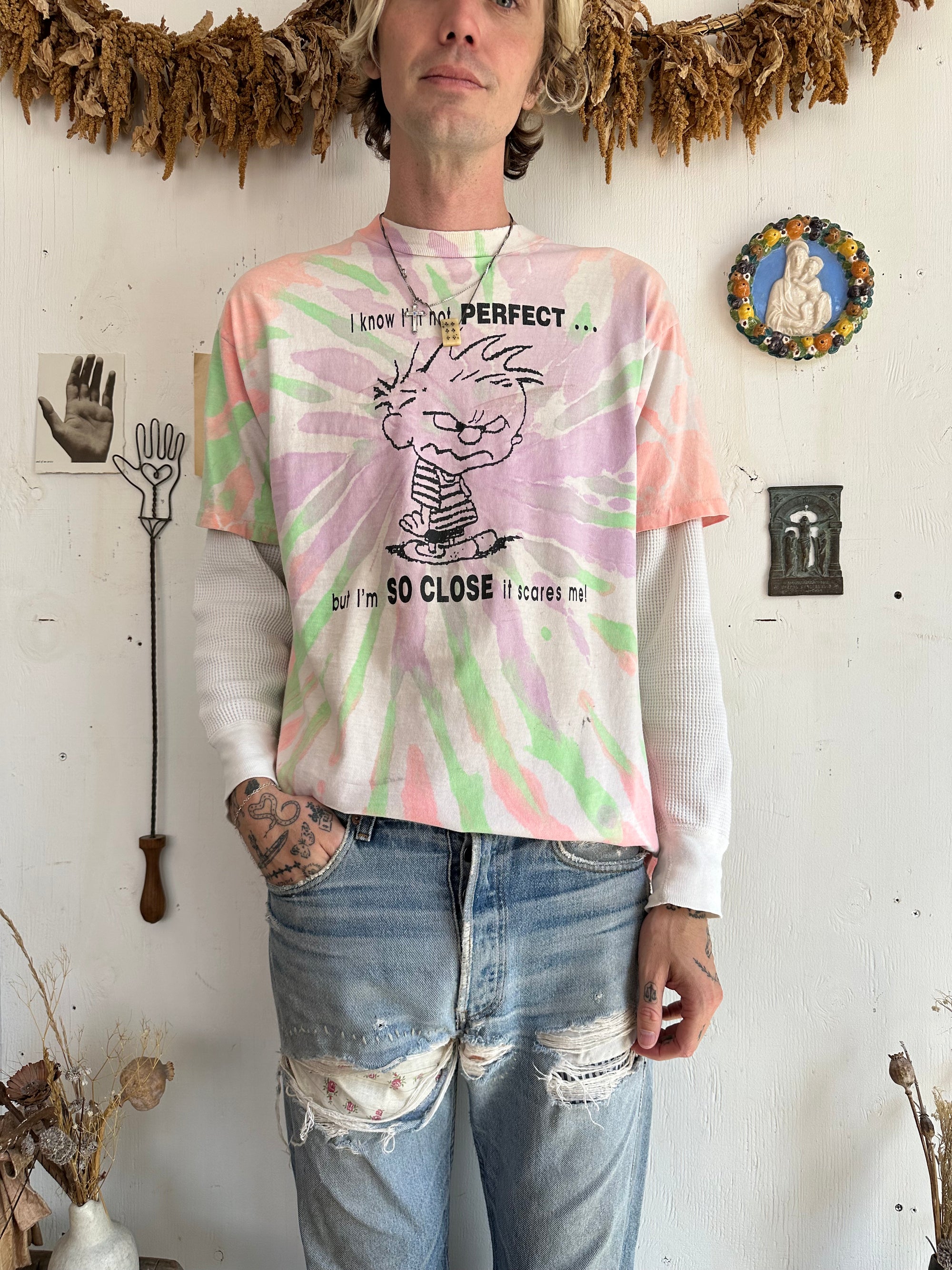 1990s Tie Dye Calvin Tee
